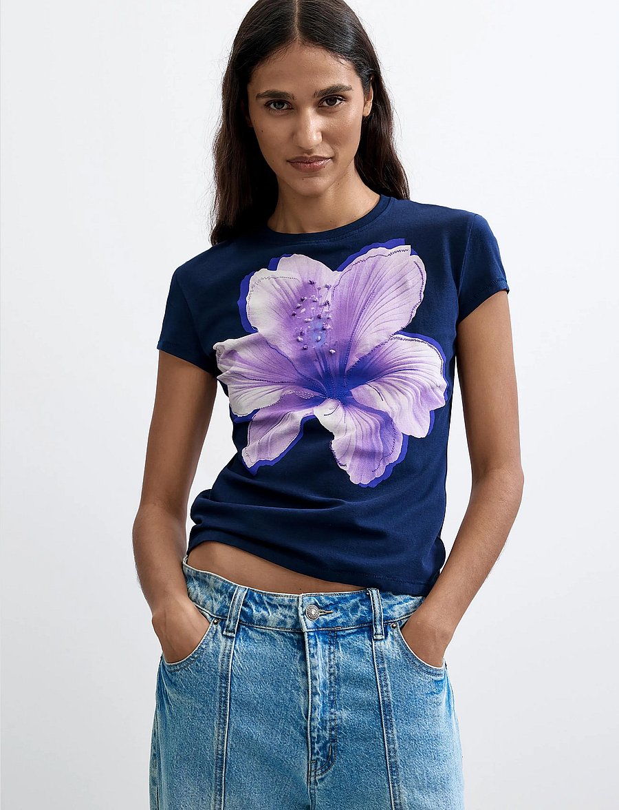 Desigual - TS_YOKOHAMA - t-shirts - blue - 0