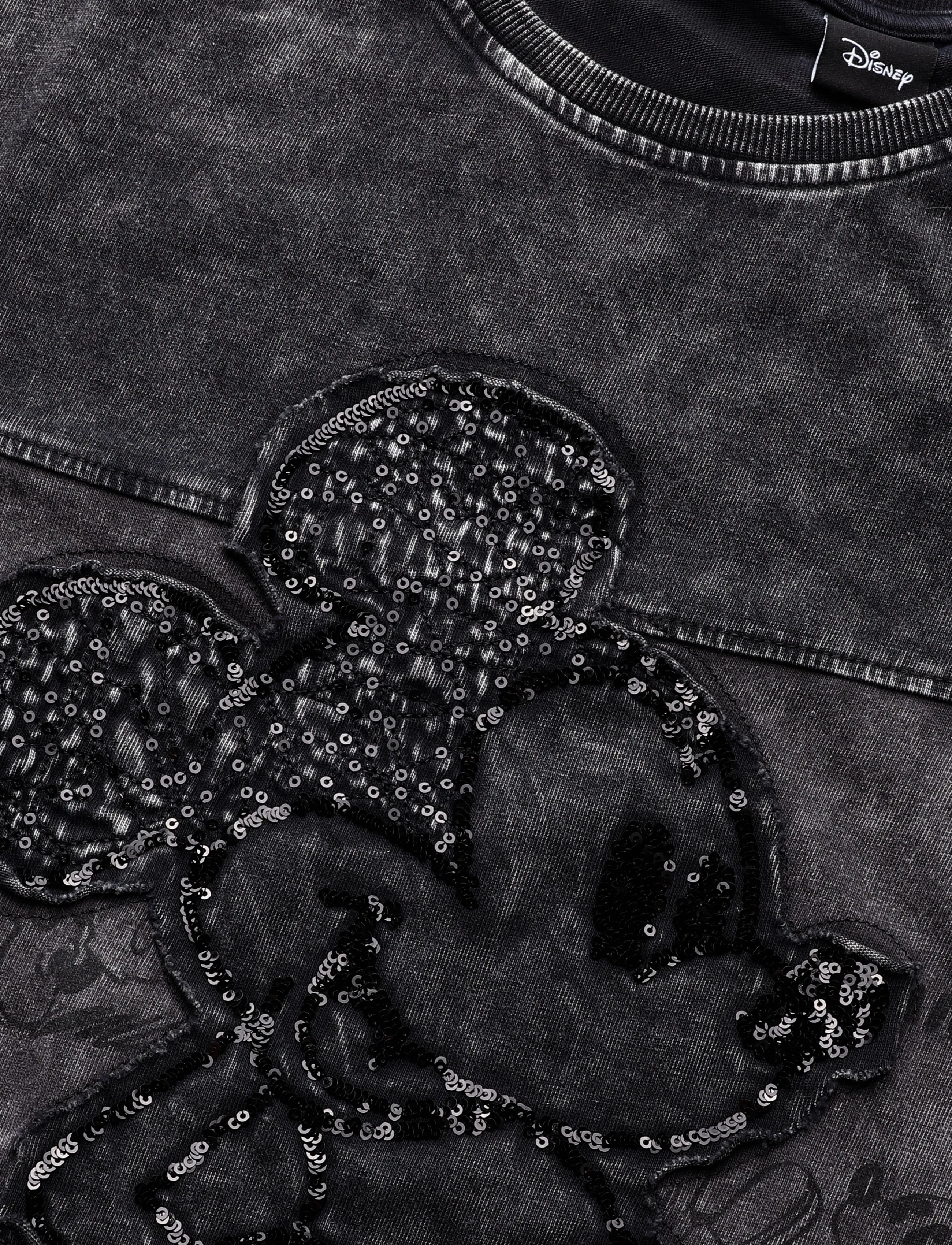 Desigual - TS_MICKEY SEQUIN - t-shirts - black - 2