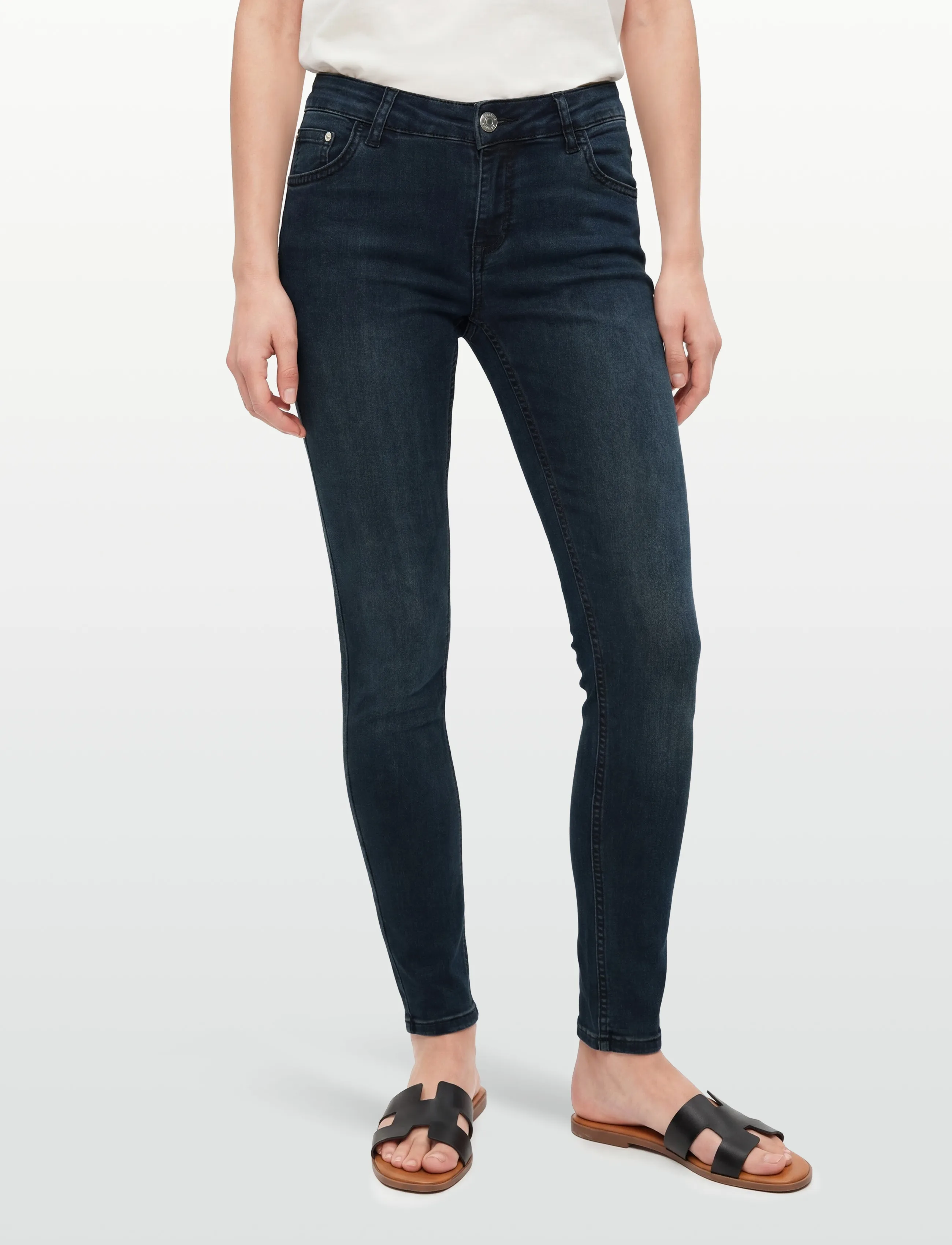 DESIRES - Lola Low Power Jeans - skinny jeans - dark used - 3