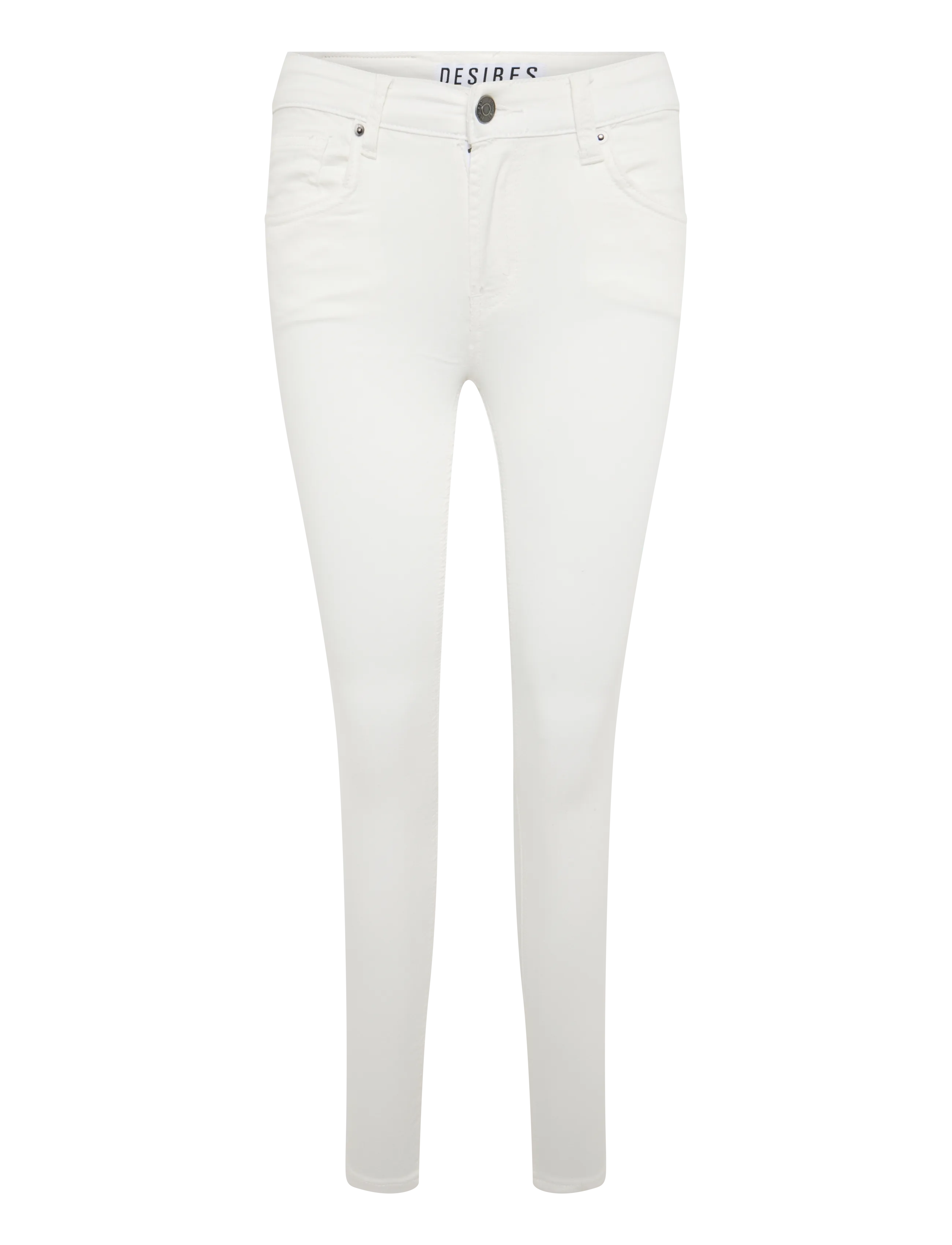 DESIRES Lola midwaist Color - Slim jeans - HVID / white