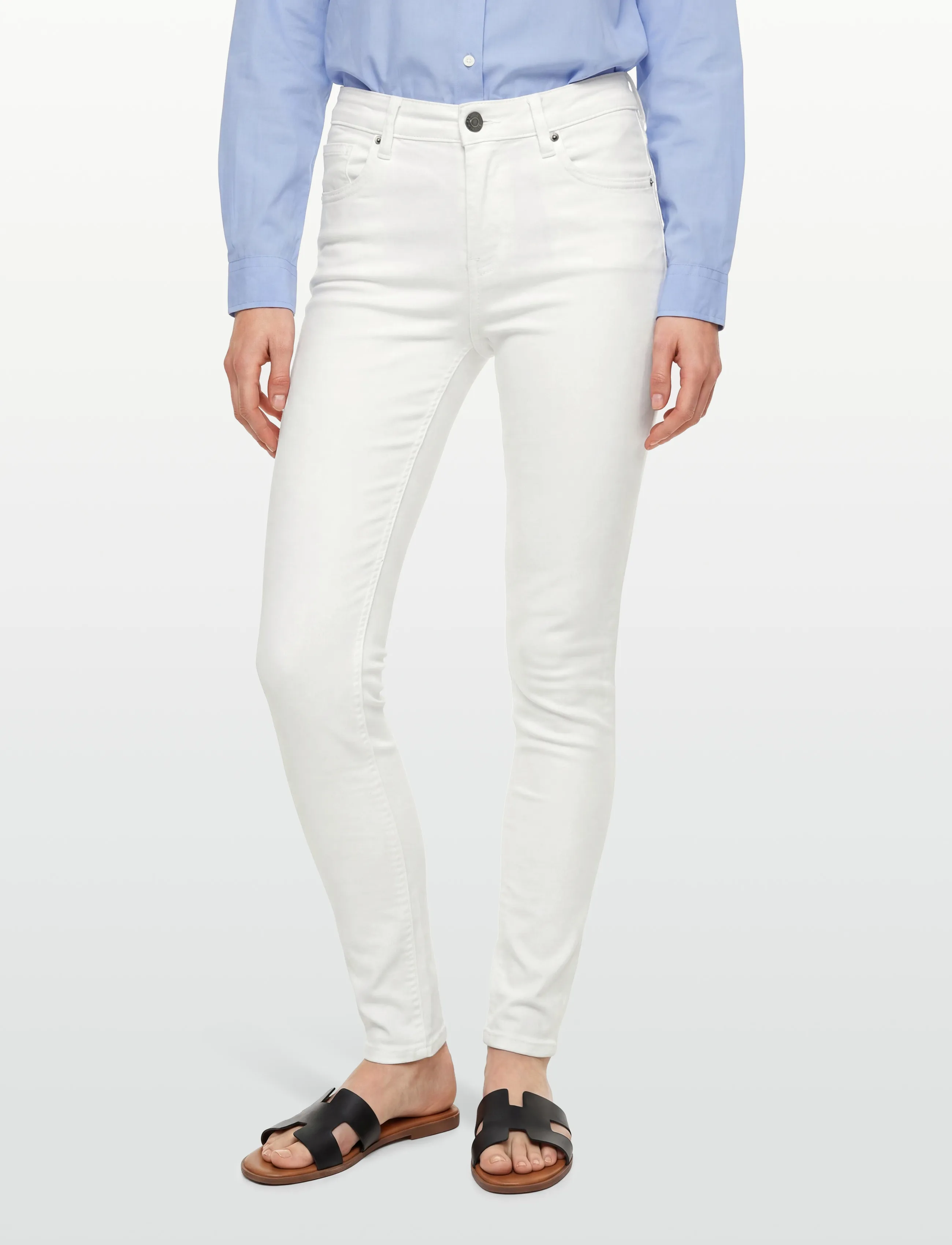 DESIRES - Lola midwaist Color - slim jeans - hvid - 3