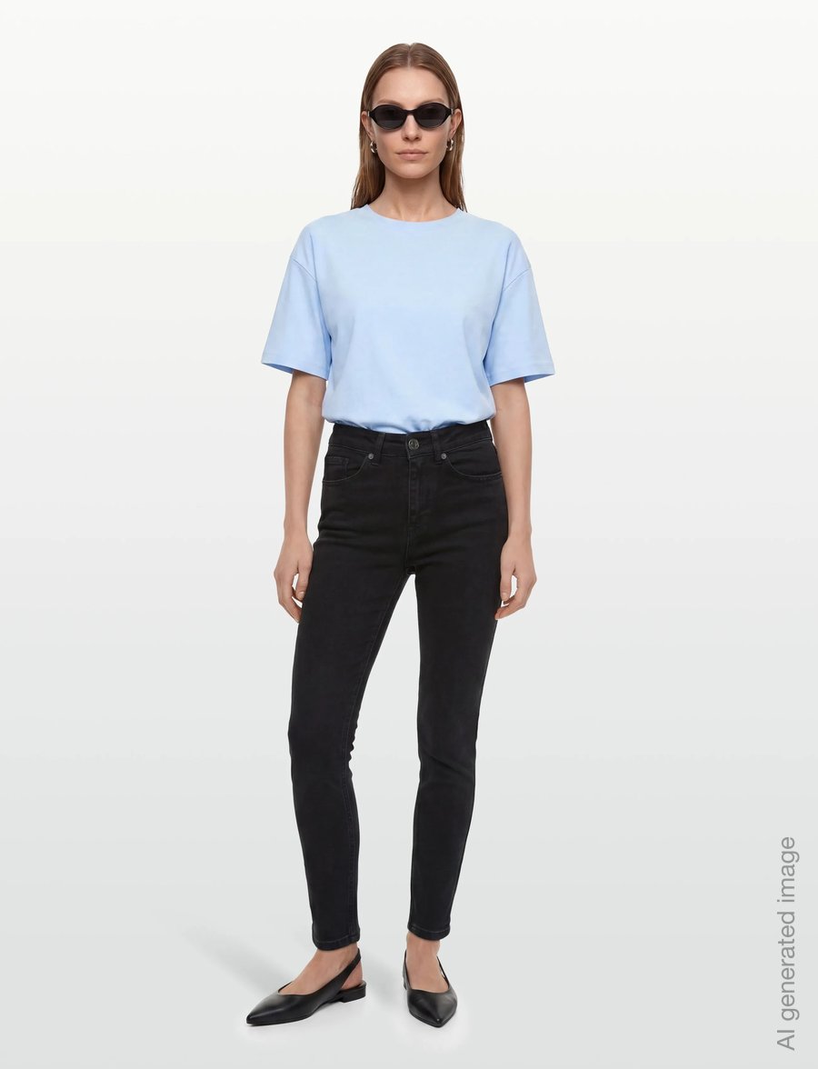DESIRES - Lucky Jeans - tiesaus kirpimo džinsai - sort - 0