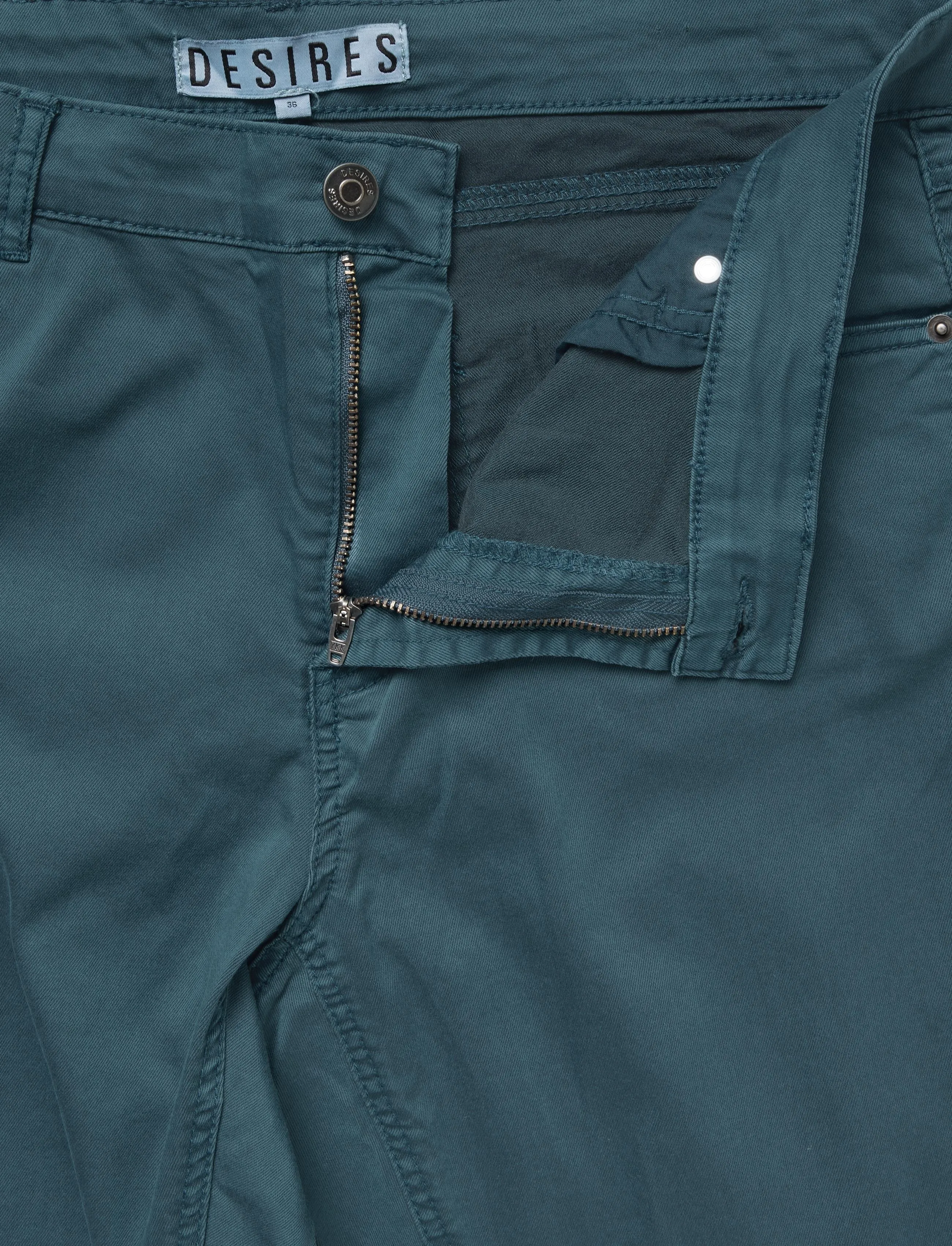 DESIRES - Lola Garment Dye Midwaist - slim fit bukser - atlantic deep - 4