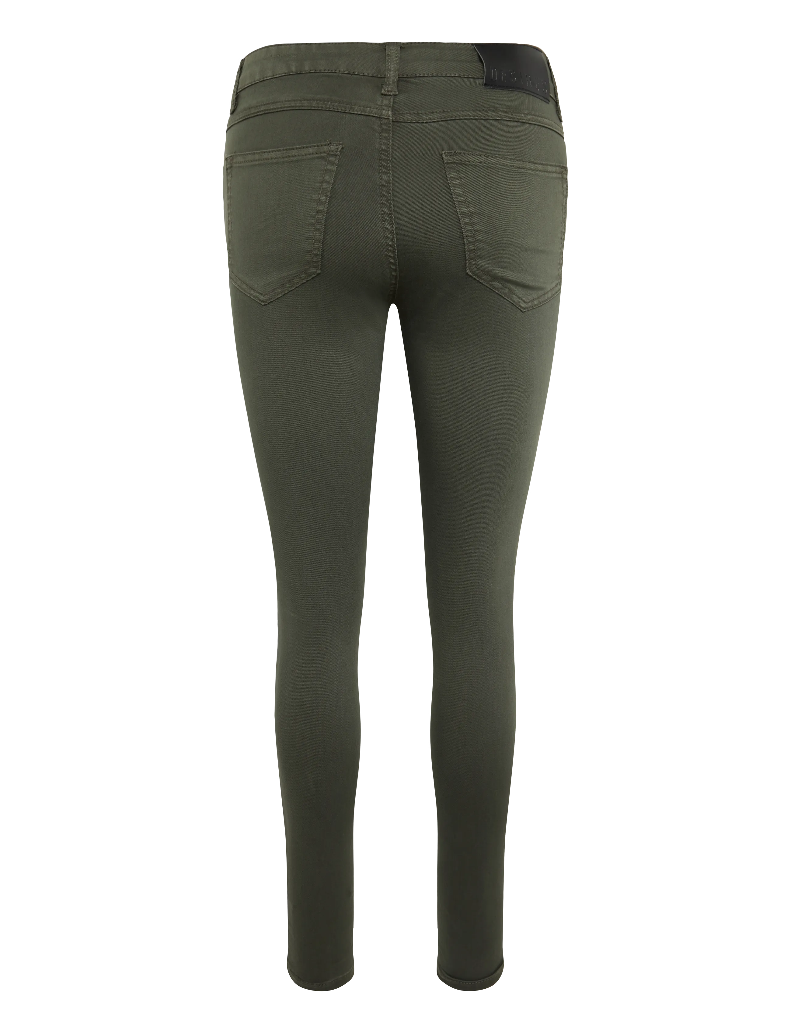 DESIRES - Lola Garment Dye Midwaist - slim fit bukser - beluga green - 2