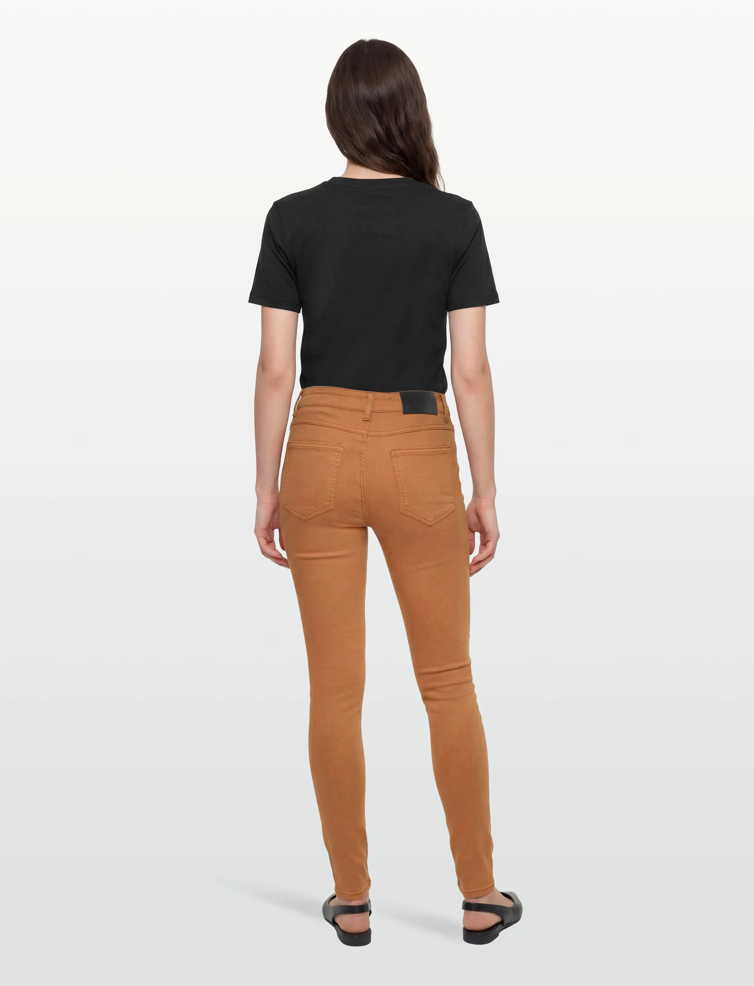 DESIRES - Lola Garment Dye Midwaist - slim fit bukser - sierra brown - 4