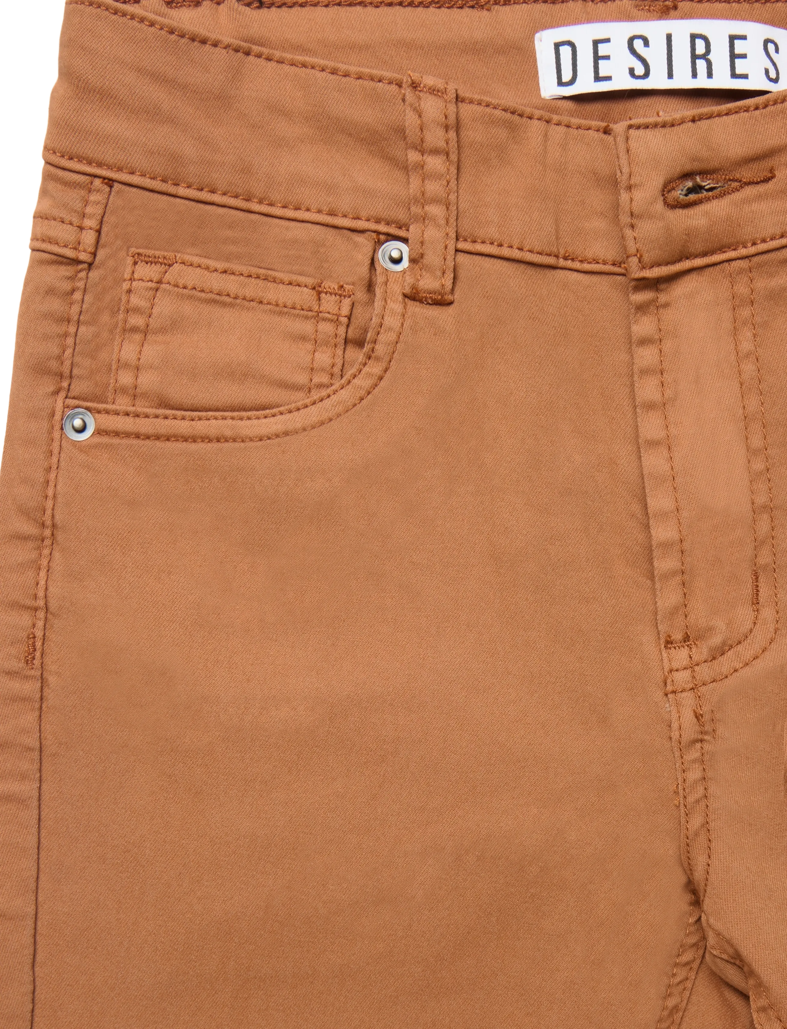 DESIRES - Lola Garment Dye Midwaist - slim fit bukser - sierra brown - 5