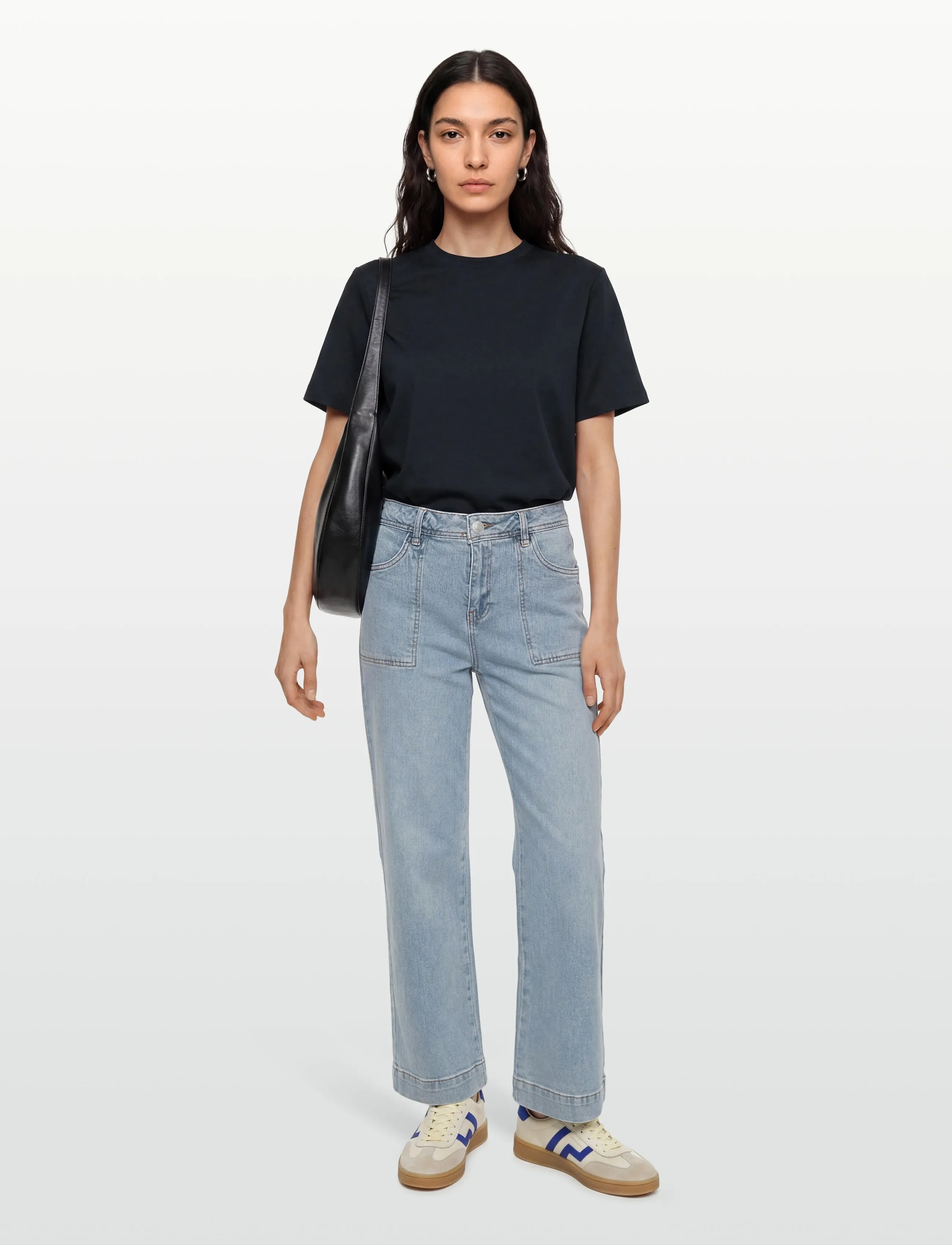 DESIRES - Florence Denim Bukser - brede jeans - light blue wash - 0