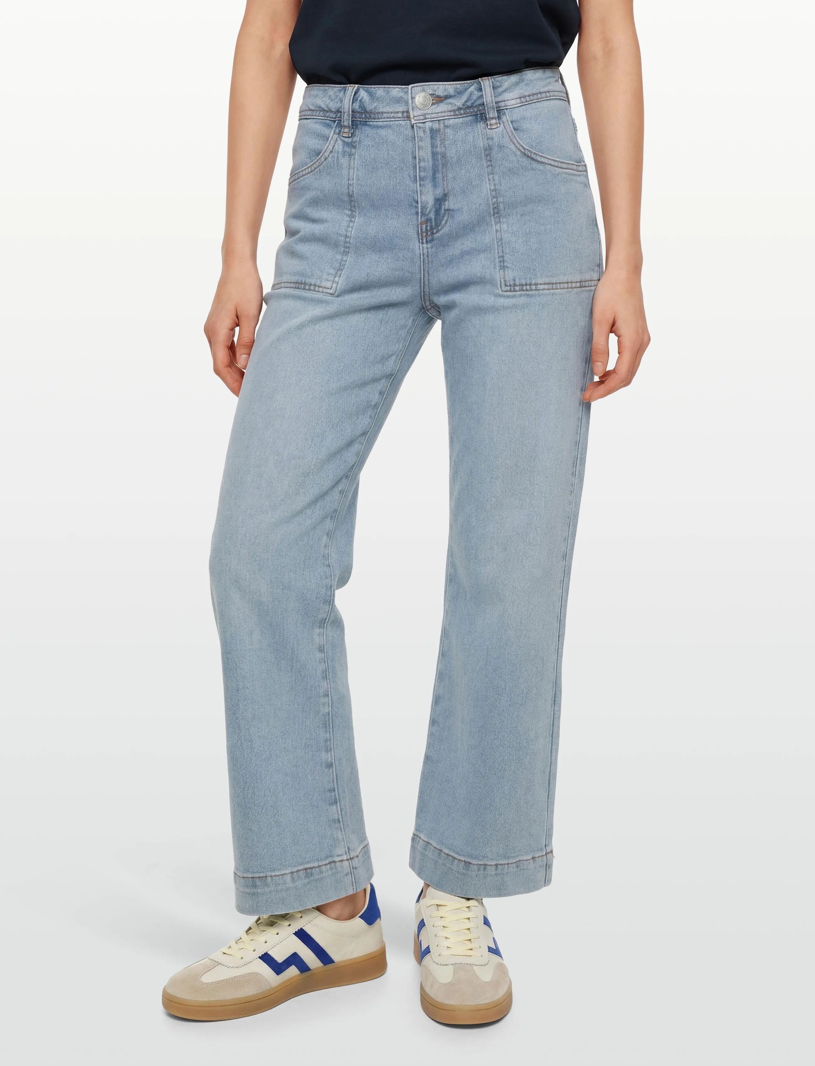 DESIRES - Florence Denim Bukser - brede jeans - light blue wash - 5
