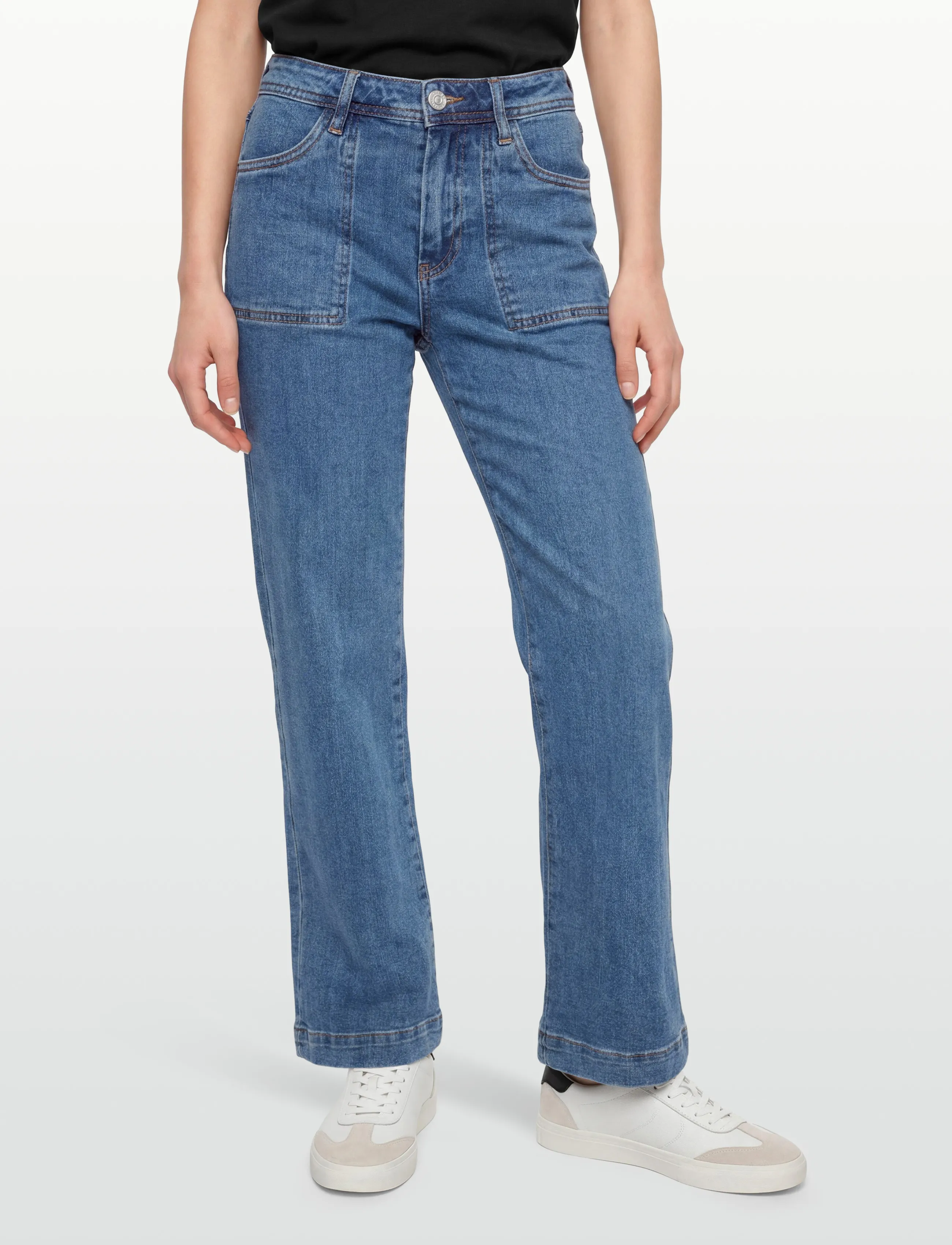 DESIRES - Florence Denim Bukser - tiesaus kirpimo džinsai - dark blue - 3