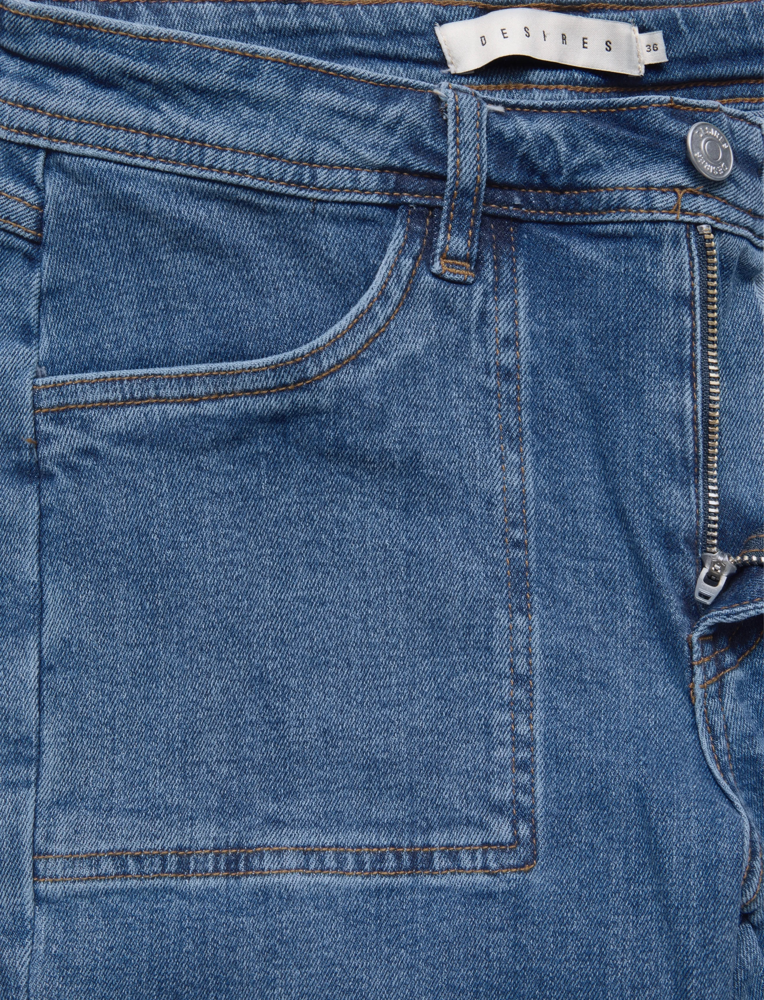 DESIRES - Florence Denim Bukser - tiesaus kirpimo džinsai - dark blue - 5