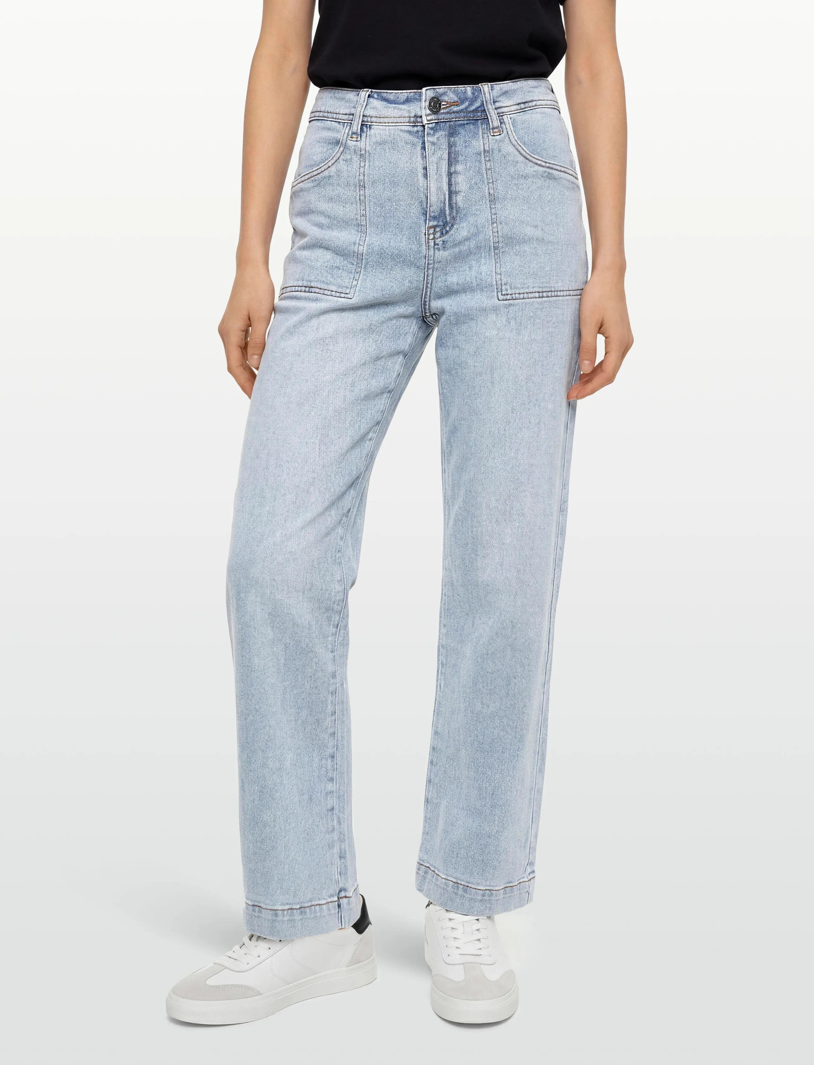 DESIRES - Florence Denim Bukser - straight jeans - light blue wash - 3