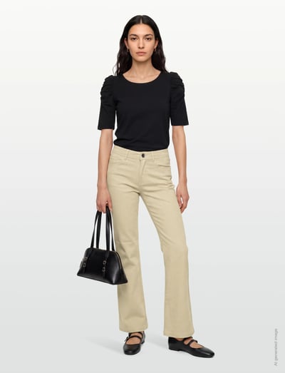 DESIRES Florence Bukser - Byxor - PALE KHAKI / beige