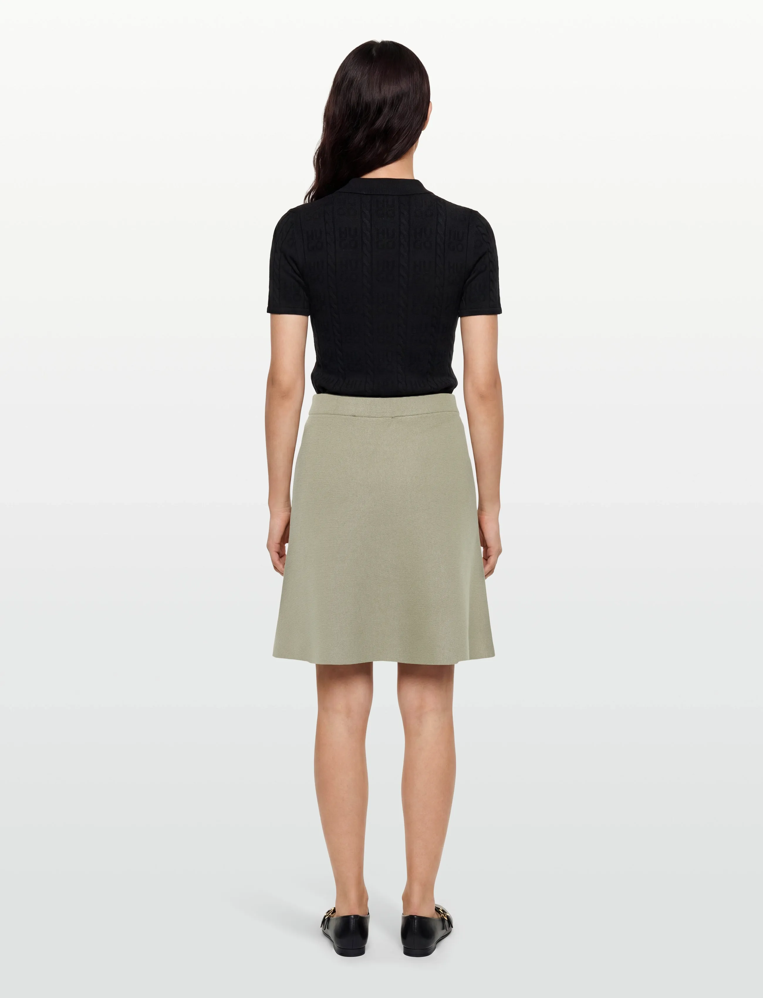 DESIRES - Rosalinda t-shirt - strikkede nederdele - winter twig sand - 4