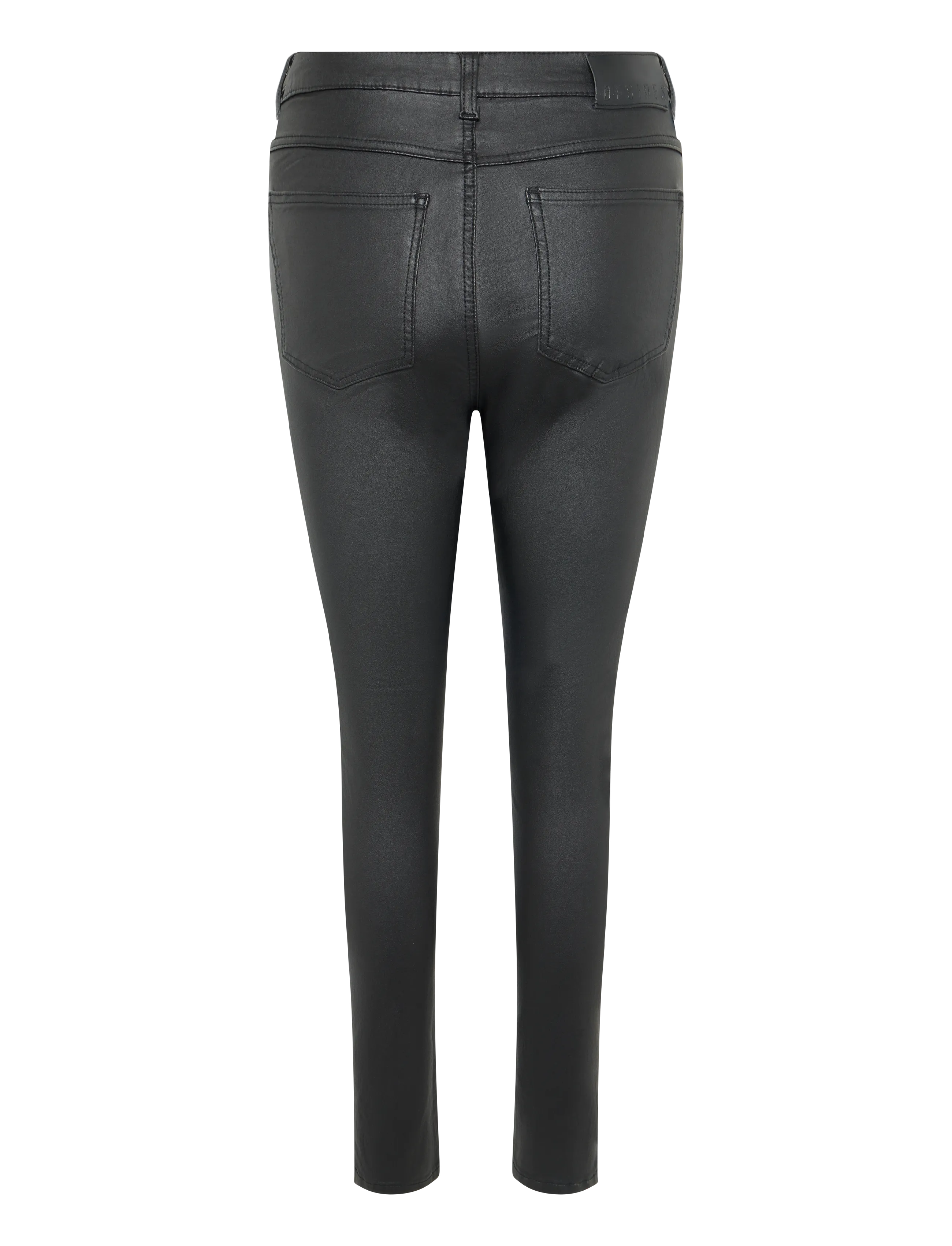 DESIRES - Lola Midwaist Coated Pants - skinny jeans - sort - 2