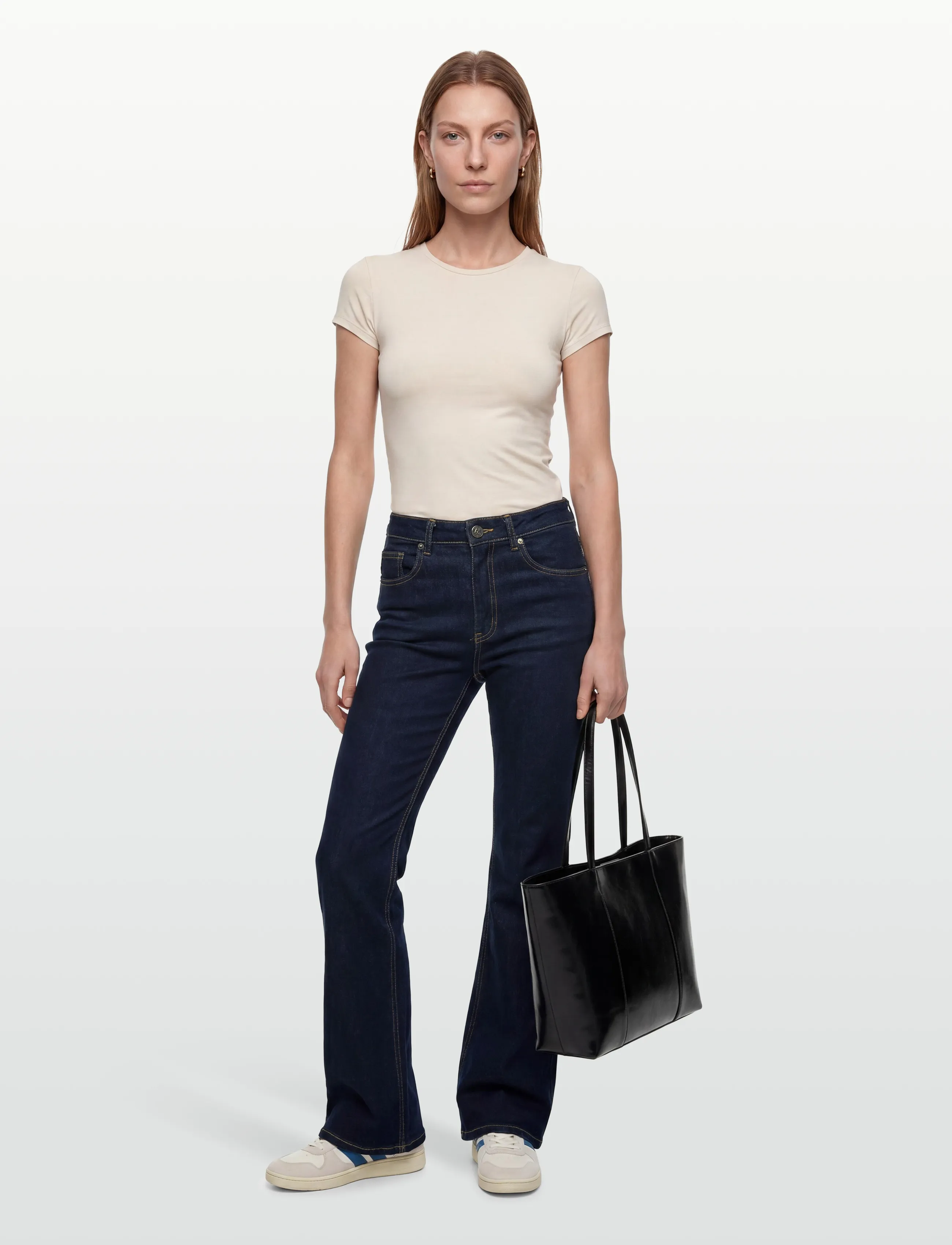 DESIRES - DSKarla High Waisted Denim - flared jeans - dark blue - 0
