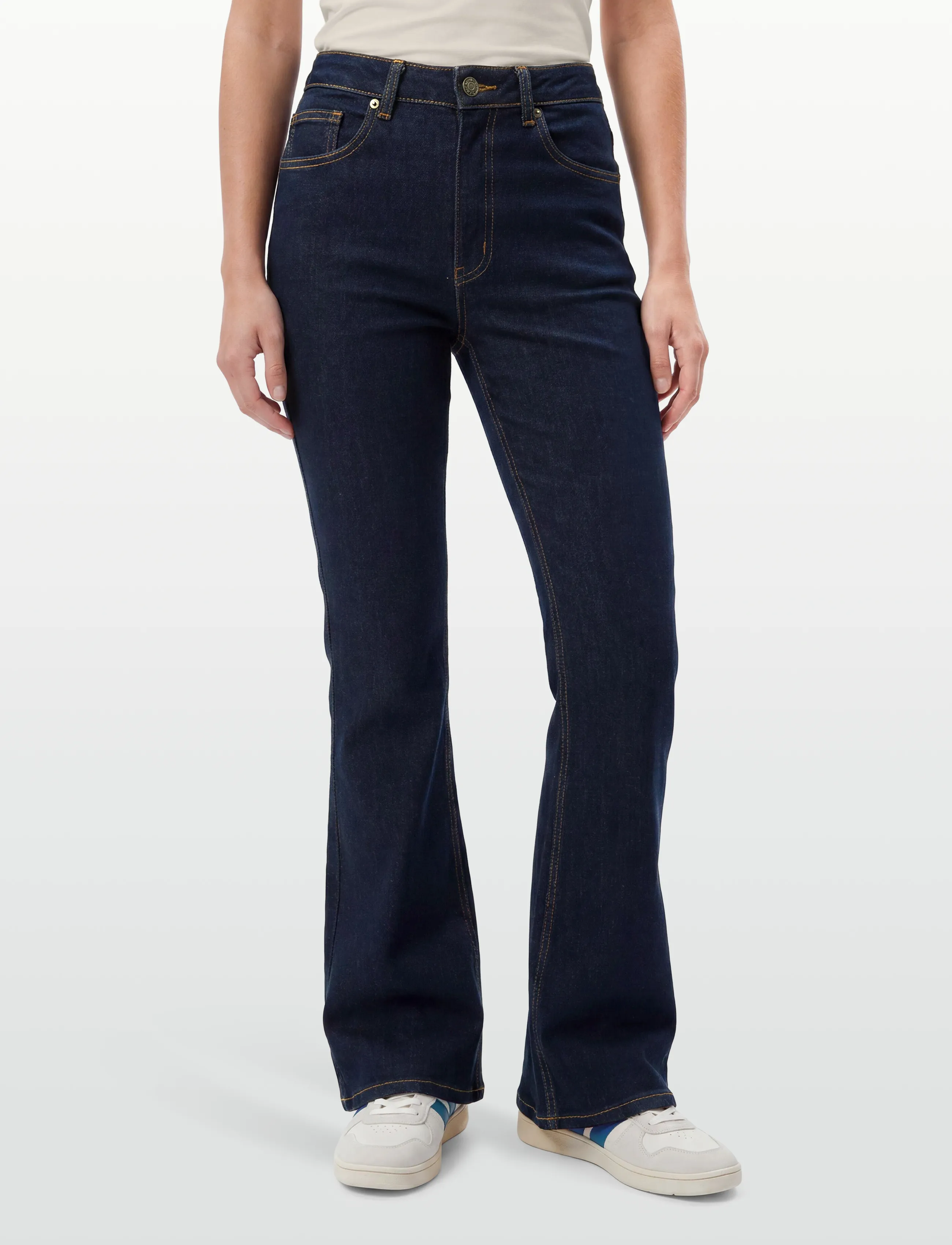 DESIRES - DSKarla High Waisted Denim - flared jeans - dark blue - 3