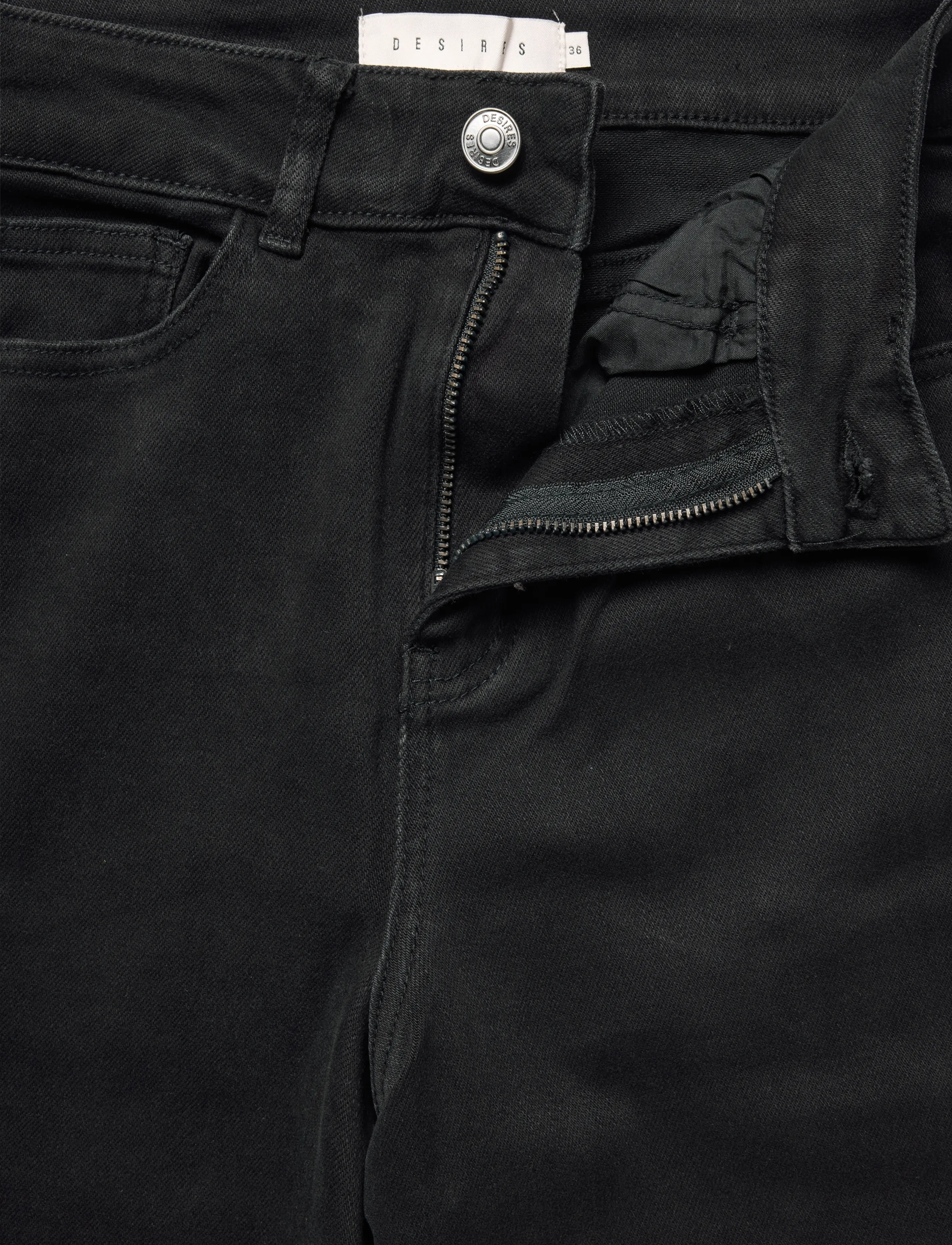 DESIRES - Florence Højtaljet Jeans - brede jeans - black washed - 4