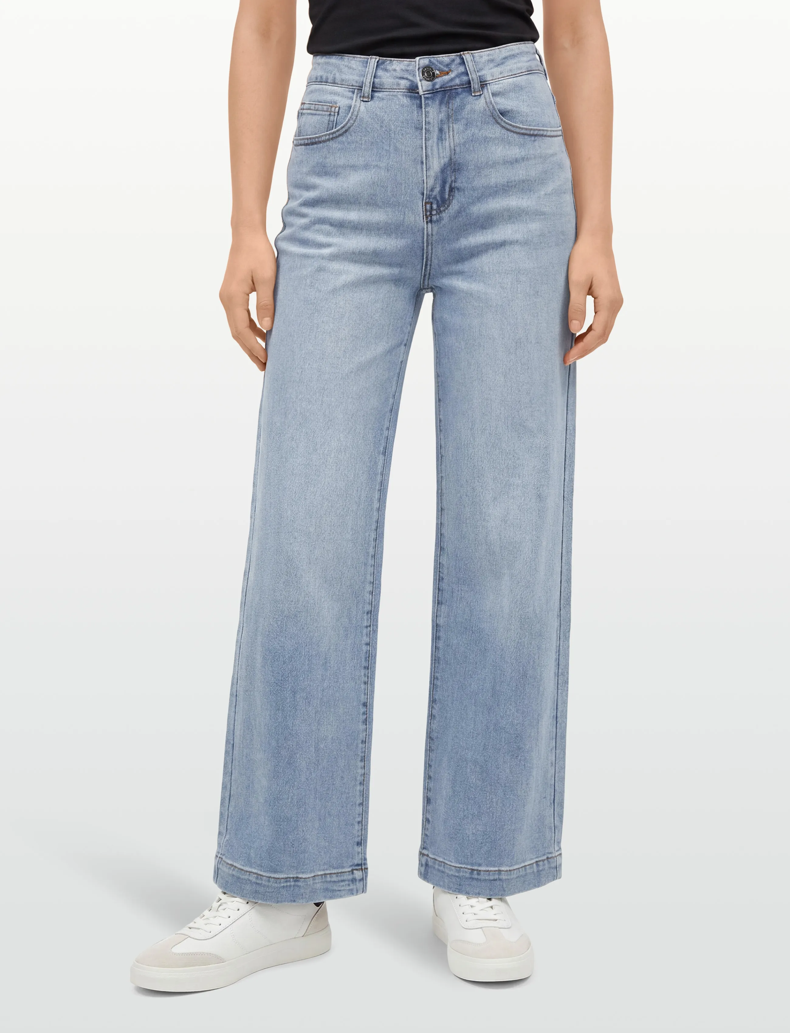 DESIRES - Florence Højtaljet Jeans - brede jeans - light blue wash - 3