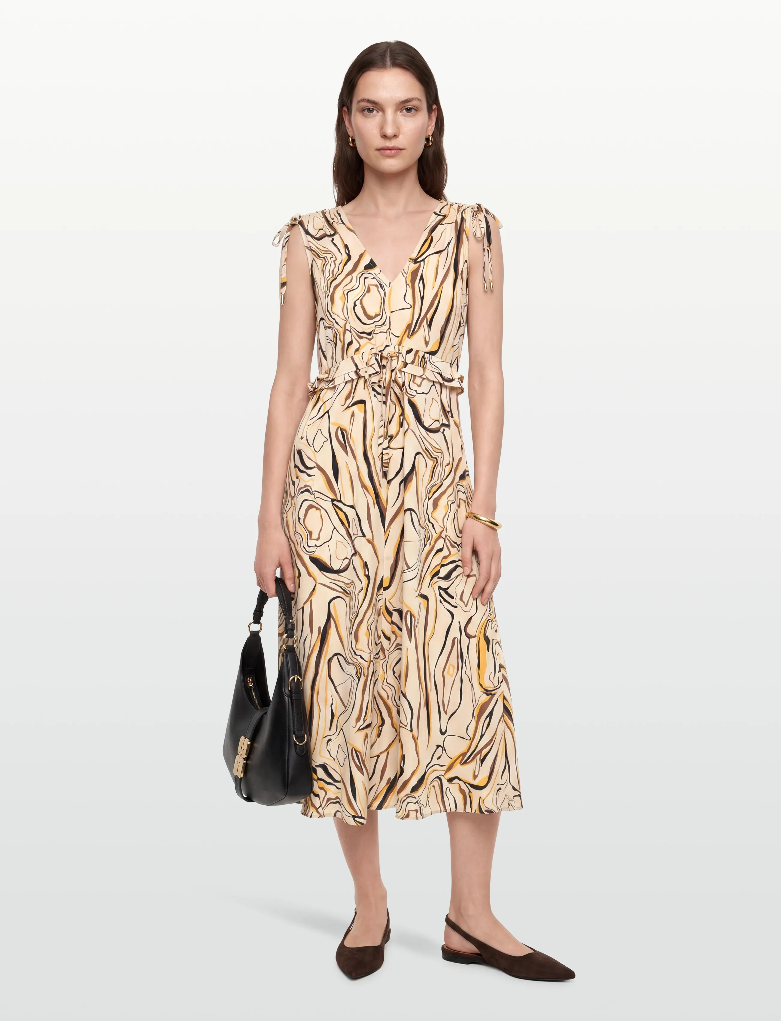 DESIRES Carla Sleeveless Midcalf Dress - Klänningar - GARDENIA / yellow