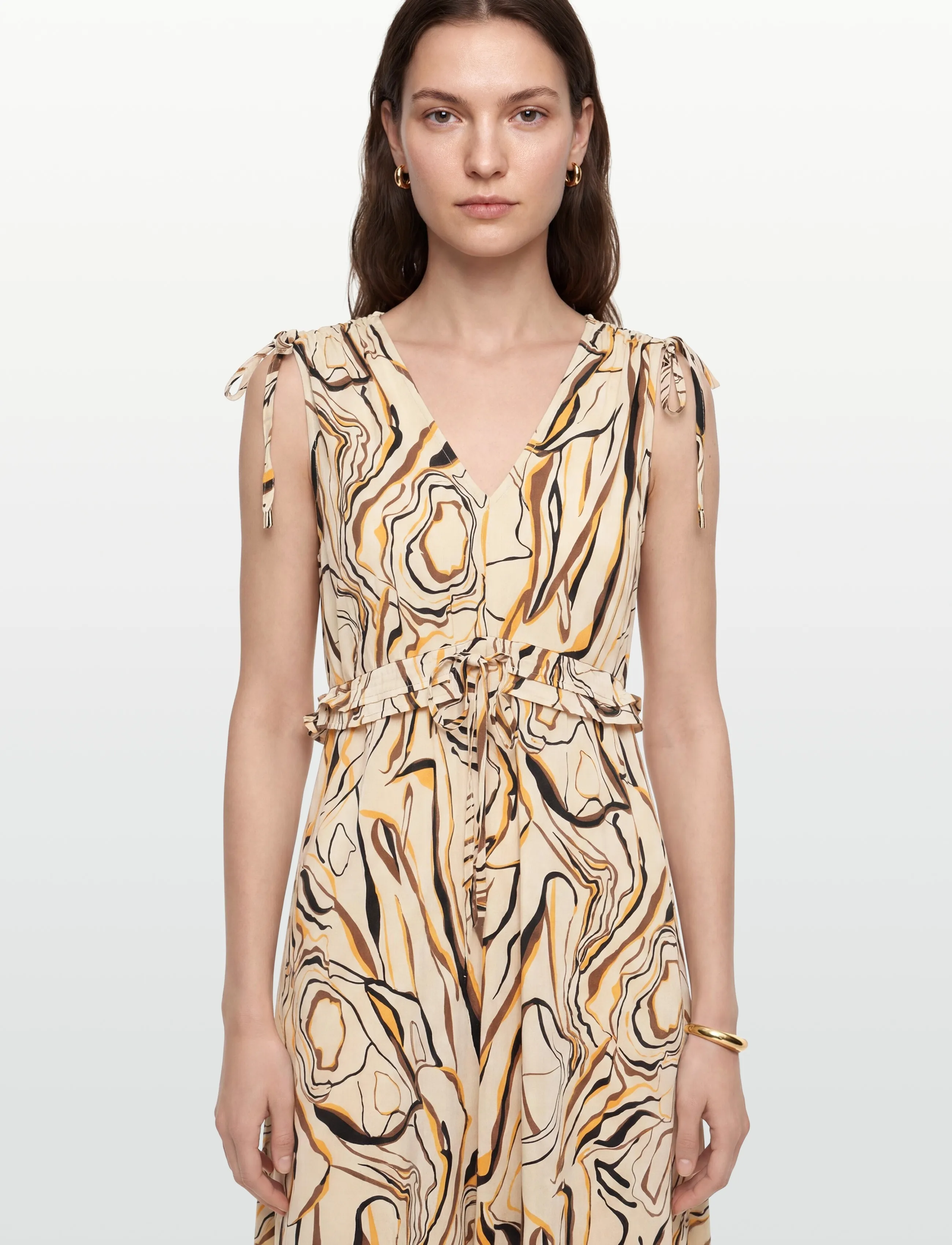 DESIRES - Carla Sleeveless Midcalf Dress - sommerkjoler - gardenia - 3