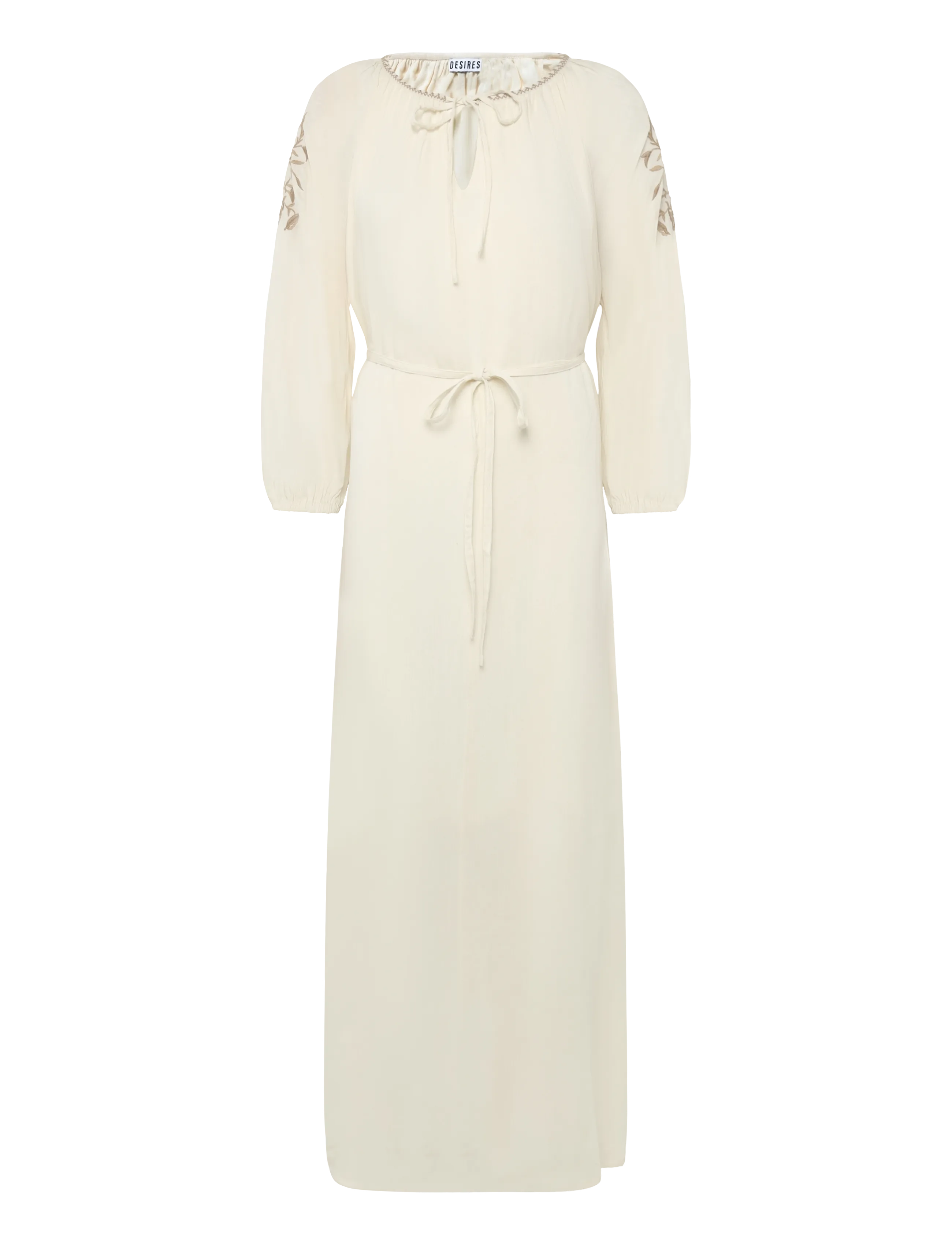 DESIRES Christa 3/4 Sleeve Ankle Length Emb Cream - XXL - Damen