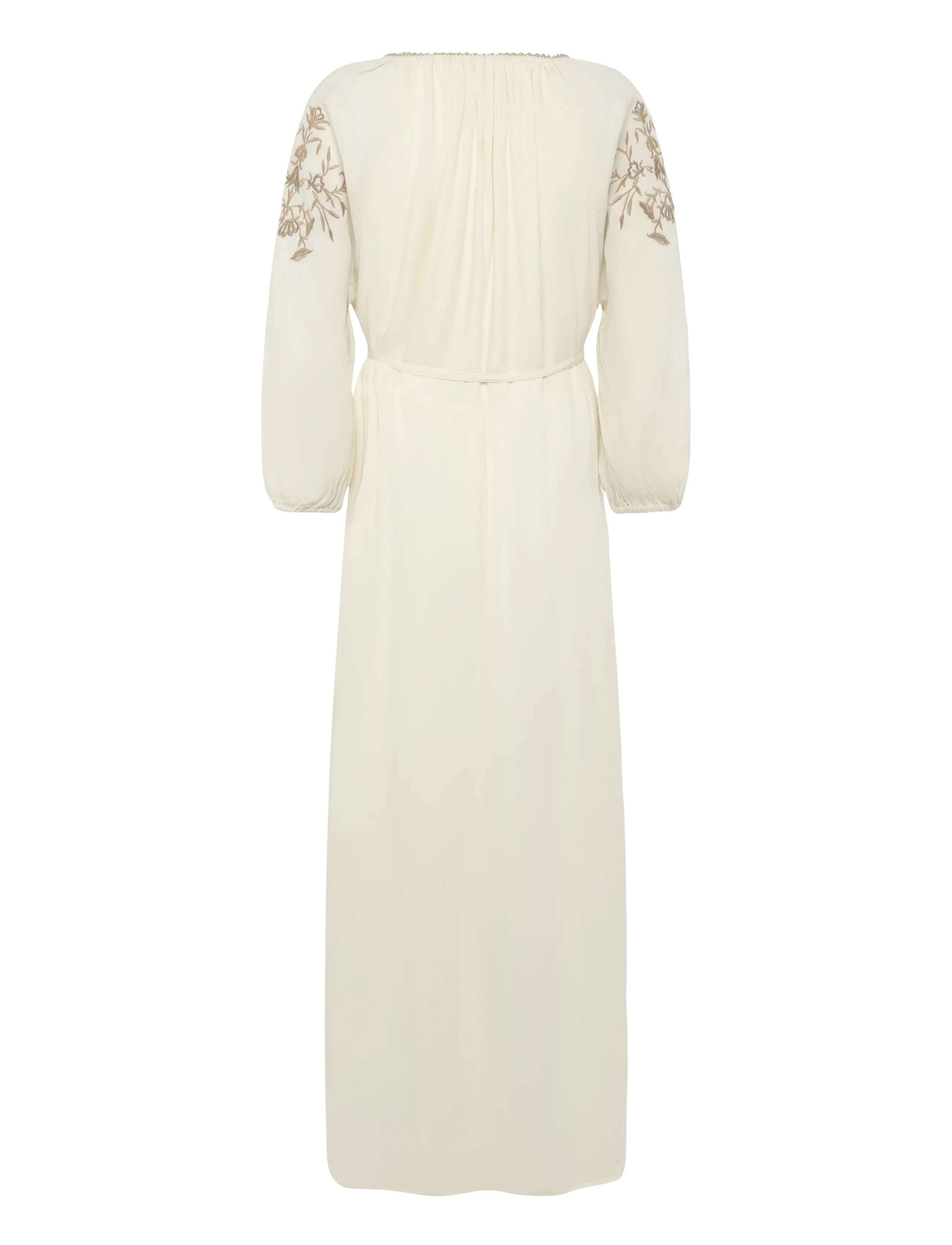 DESIRES - Christa 3/4 Sleeve Ankle Length Emb - sommerkjoler - white peony - 2