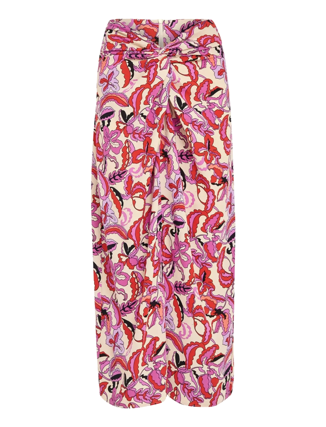 DESIRES Delilah Midwaist Midcalf Knot Skirt - DESIRES - GARDENIA PRINT / multi