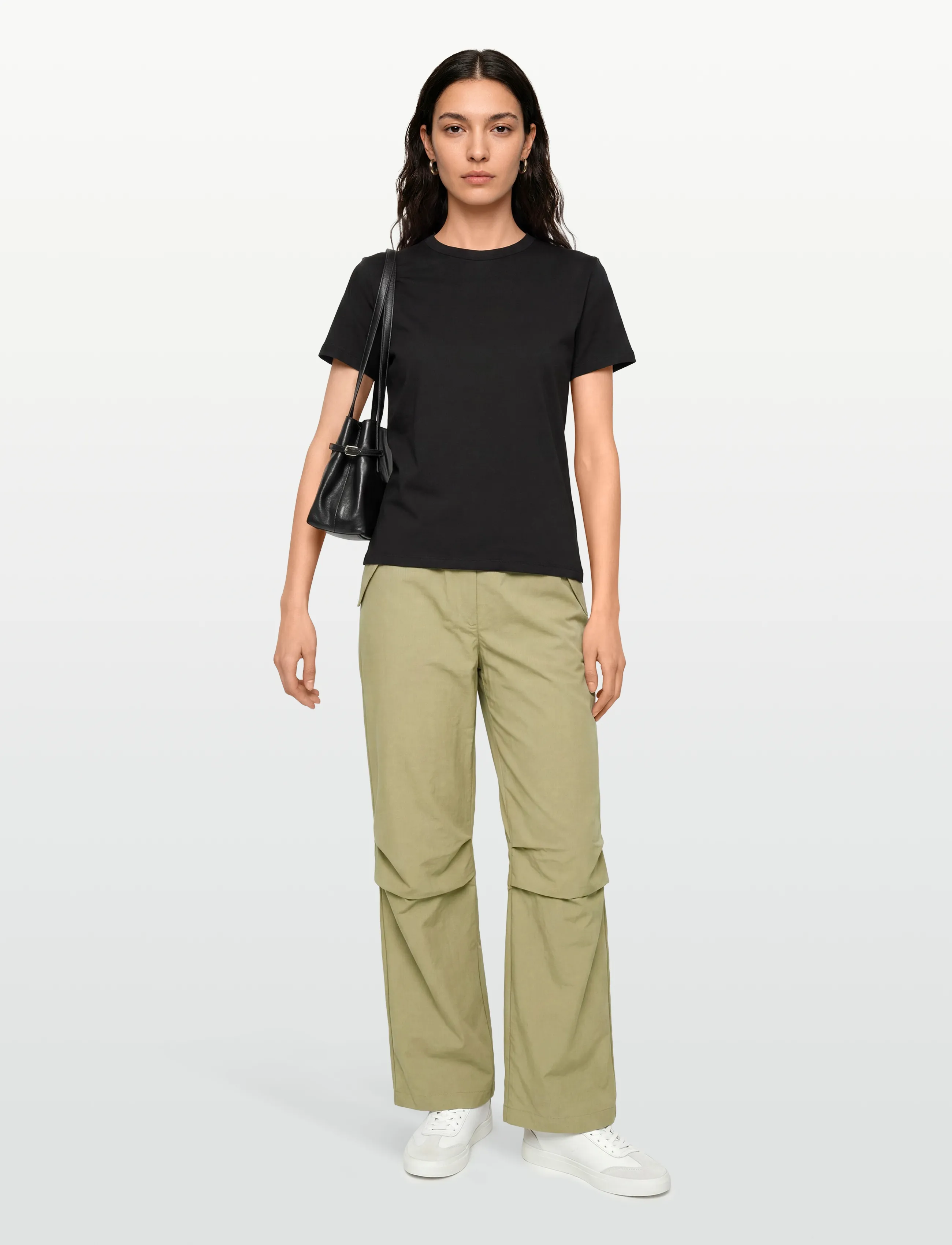 DESIRES - DSIsla High Waisted Parachute Pant - festtøj til outletpriser - kelp sand - 0