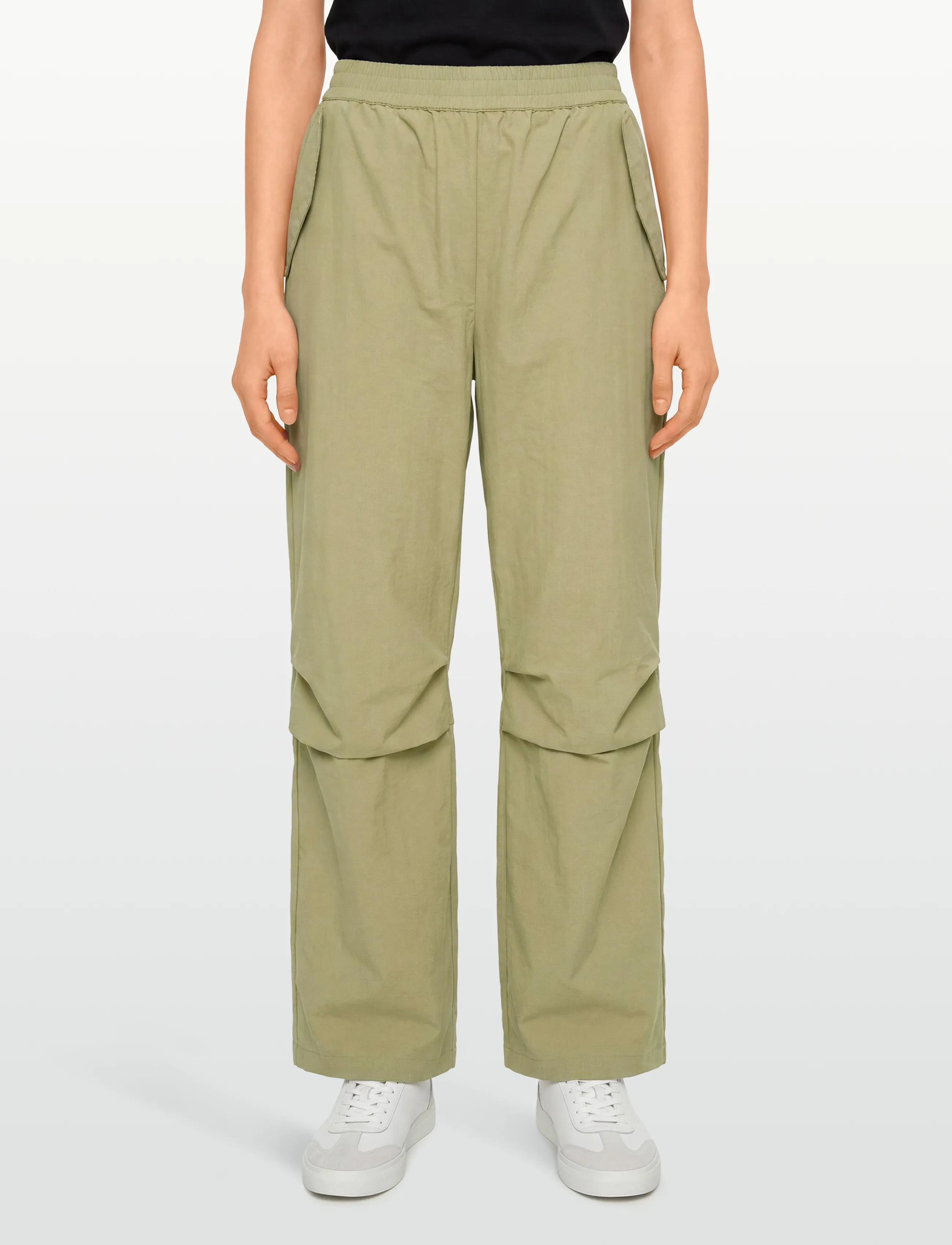 DESIRES - DSIsla High Waisted Parachute Pant - festtøj til outletpriser - kelp sand - 3