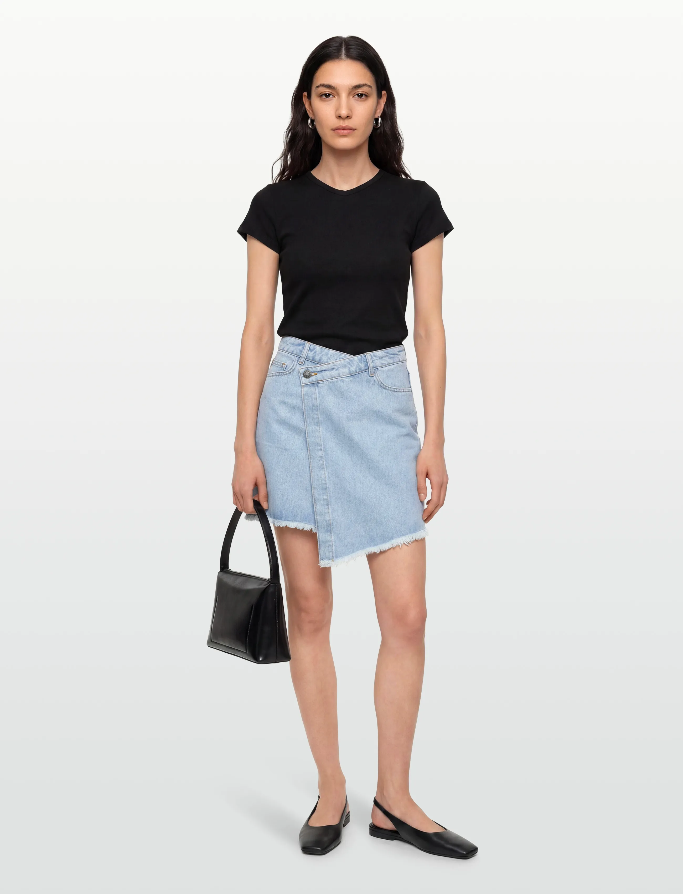 DESIRES - DSGaia Short Denim Skirt - slå-om-nederdele - denim - 0