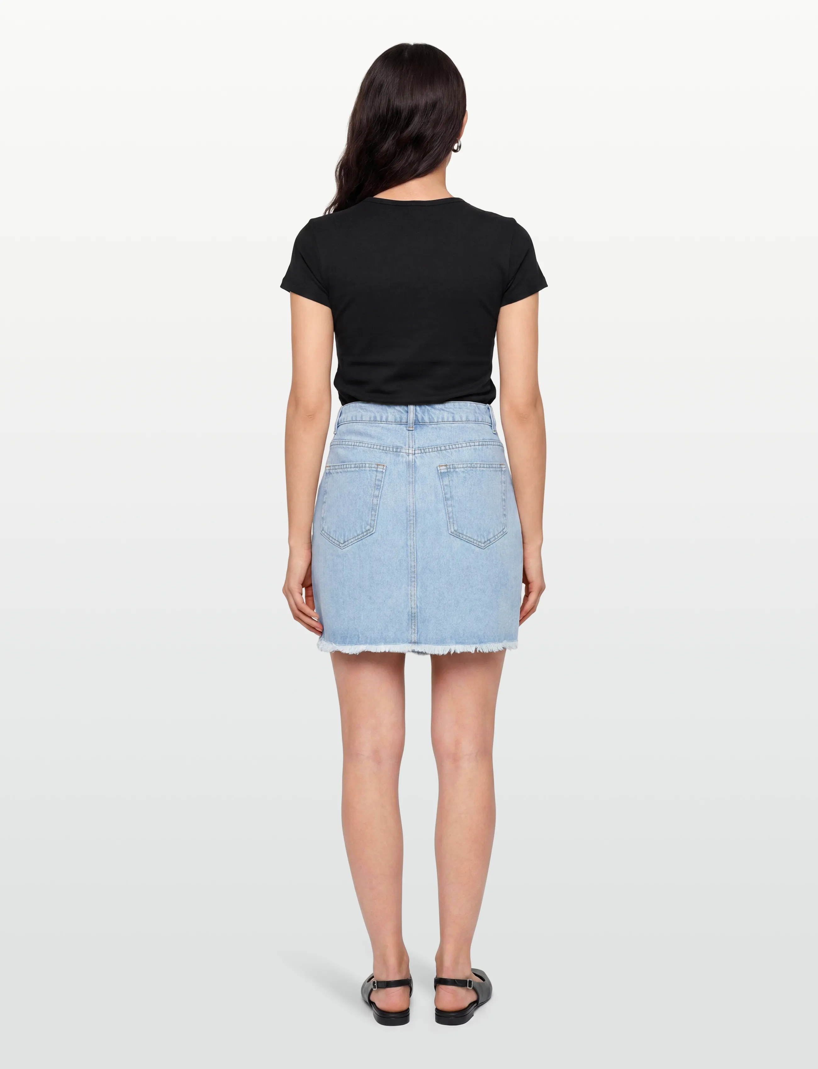 DESIRES - DSGaia Short Denim Skirt - slå-om-nederdele - denim - 3