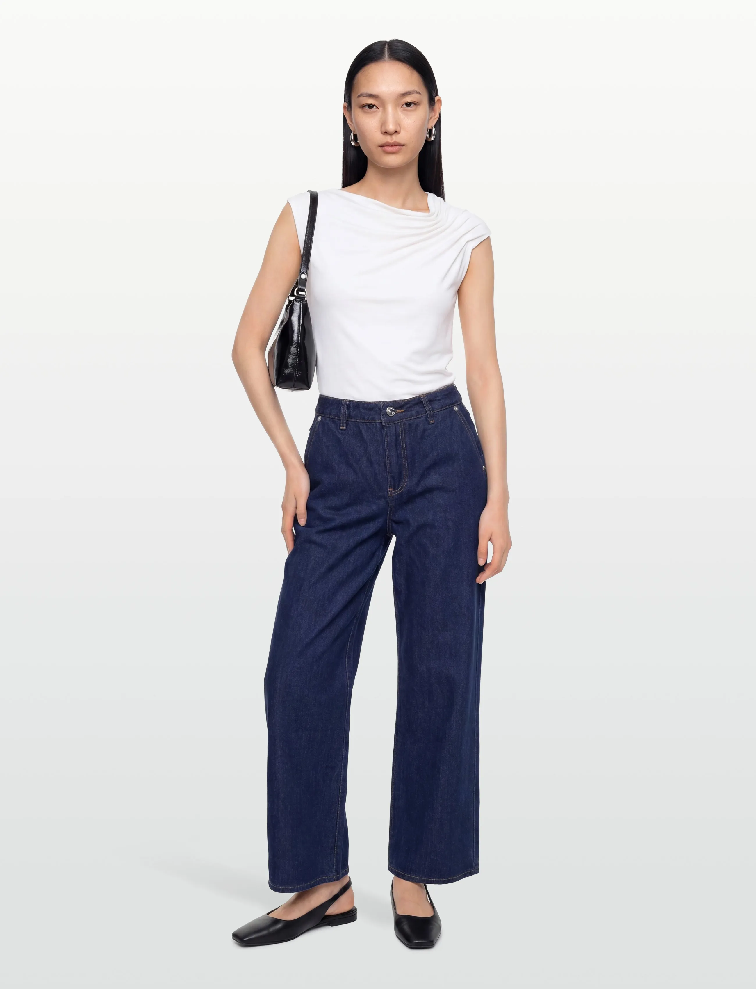 DESIRES - DSHaven Mid Waisted Jeans - brede jeans - mid blue denim - 0