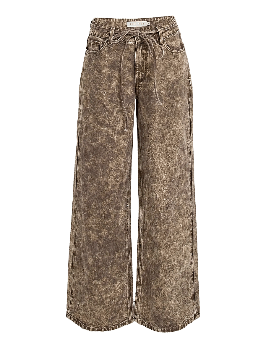 DESIRES - DSJess Low Waisted Jeans - hosen mit weitem bein - walnut melange - 1