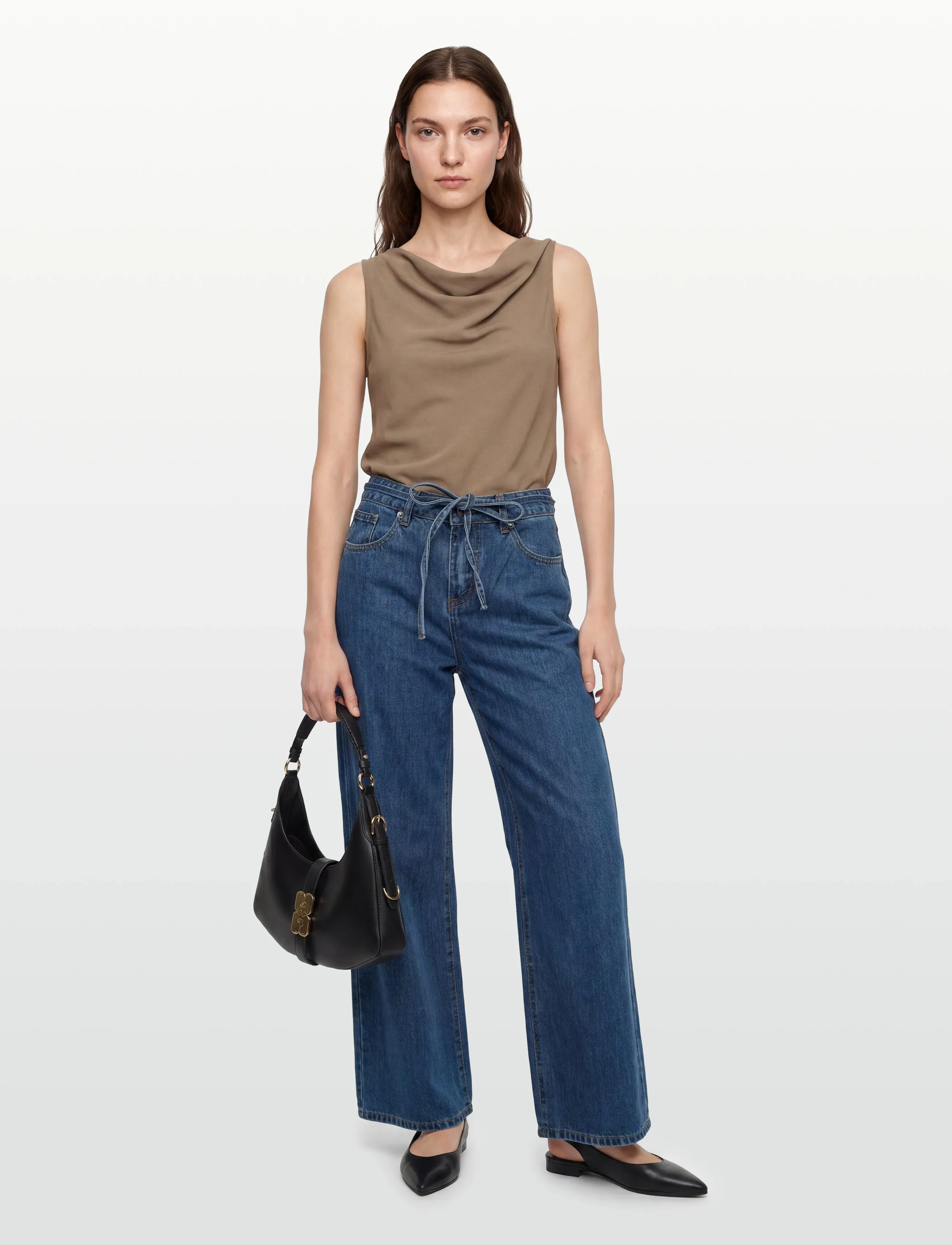 DESIRES - DSMegan Low Waisted Jeans - brede jeans - mid blue denim - 0