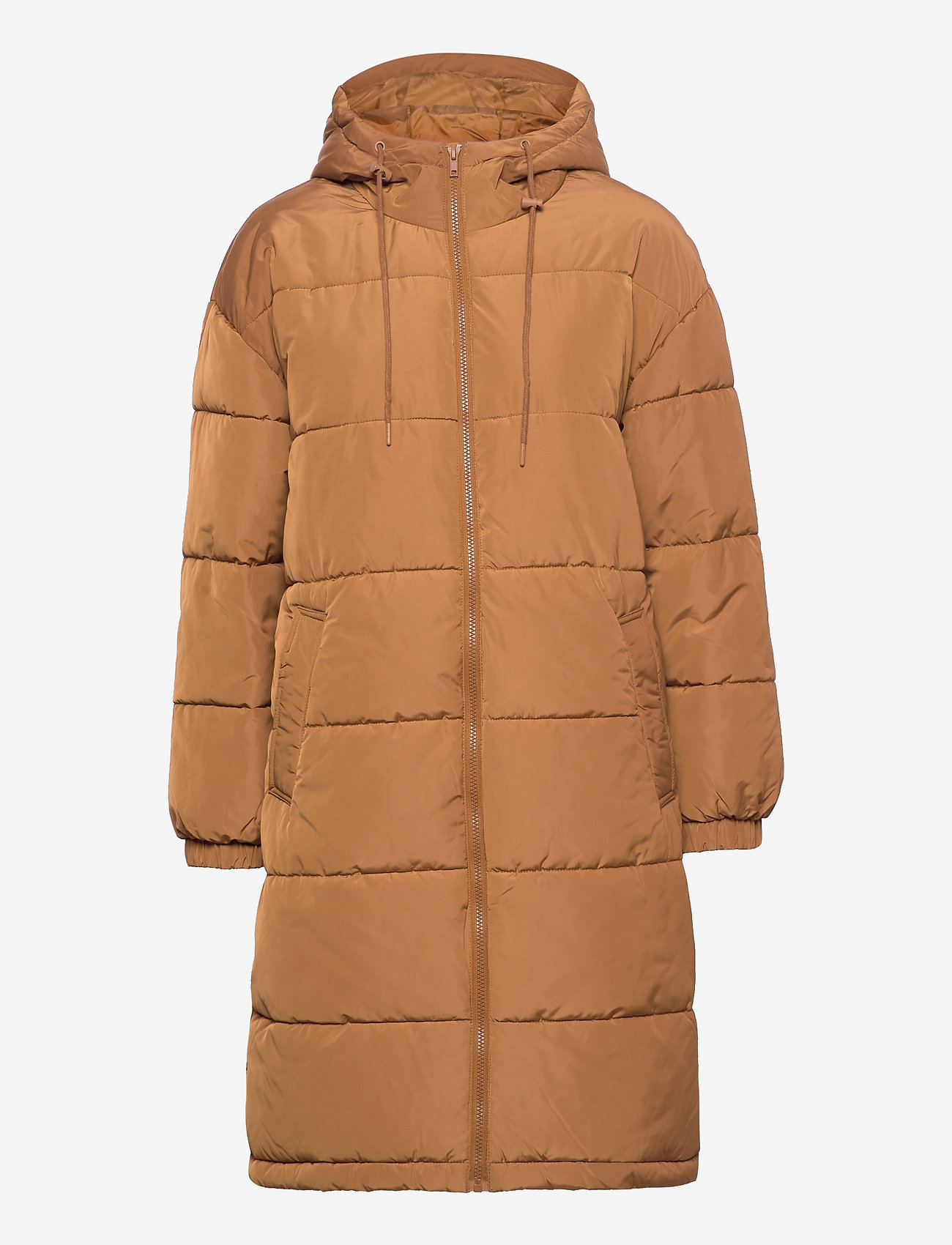 DESIRES - Edith Long Jacket - dun- & vadderade jackor - rubber brown - 0