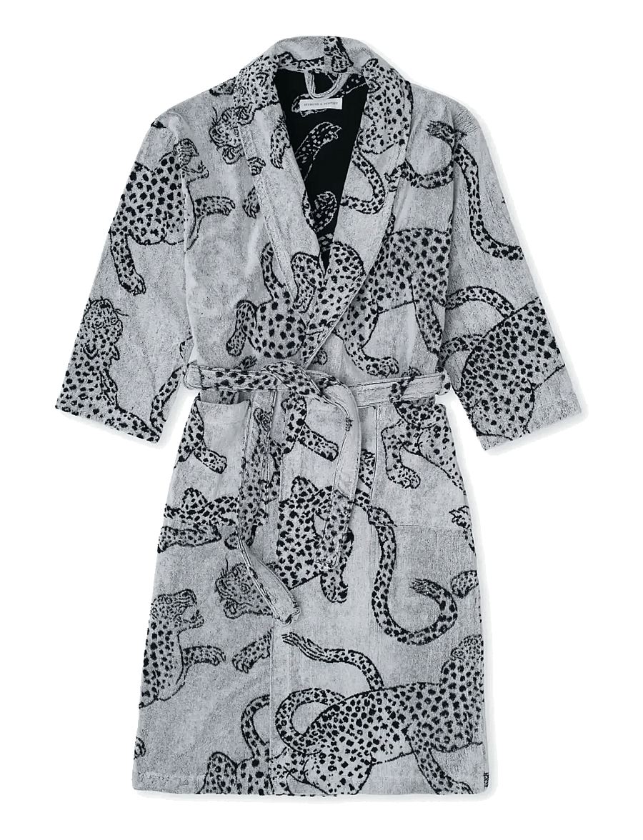 Desmond and Dempsey - Jag Cotton Towel Robe - hommikumantlid - cream - 1