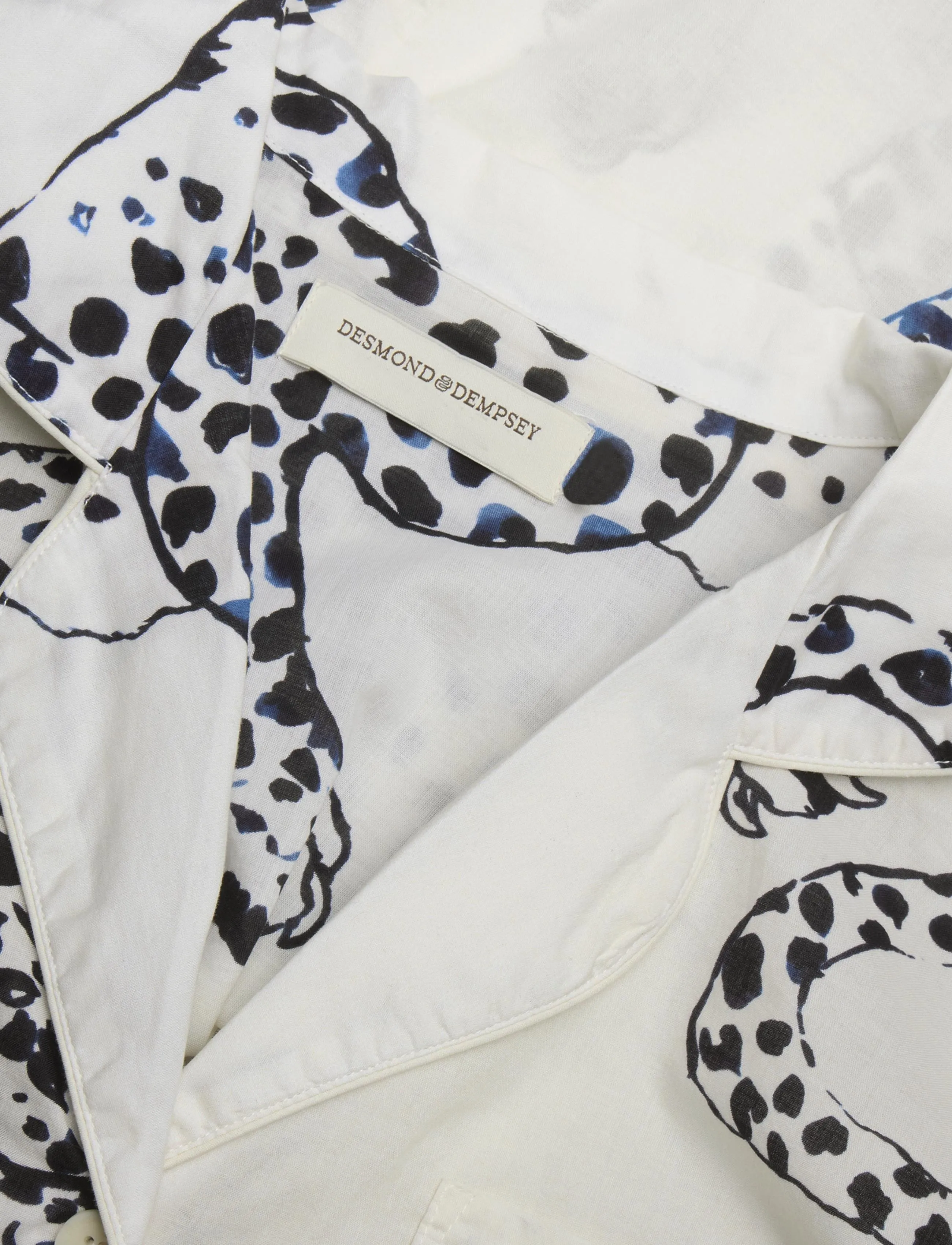 Desmond and Dempsey - Jag Long Pyjama Set - pyjamas - cream - 4