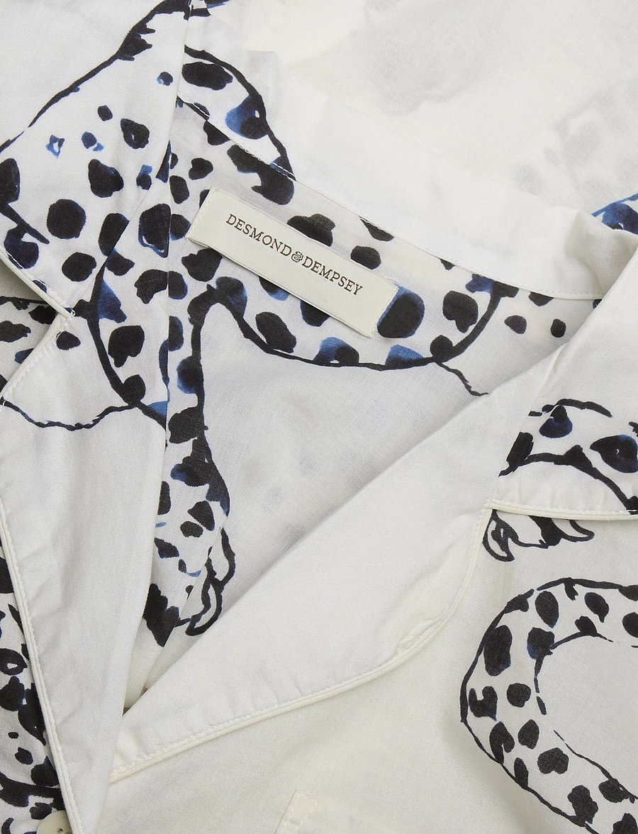 Desmond and Dempsey - Jag Long Pyjama Set - pyjamas - cream - 4