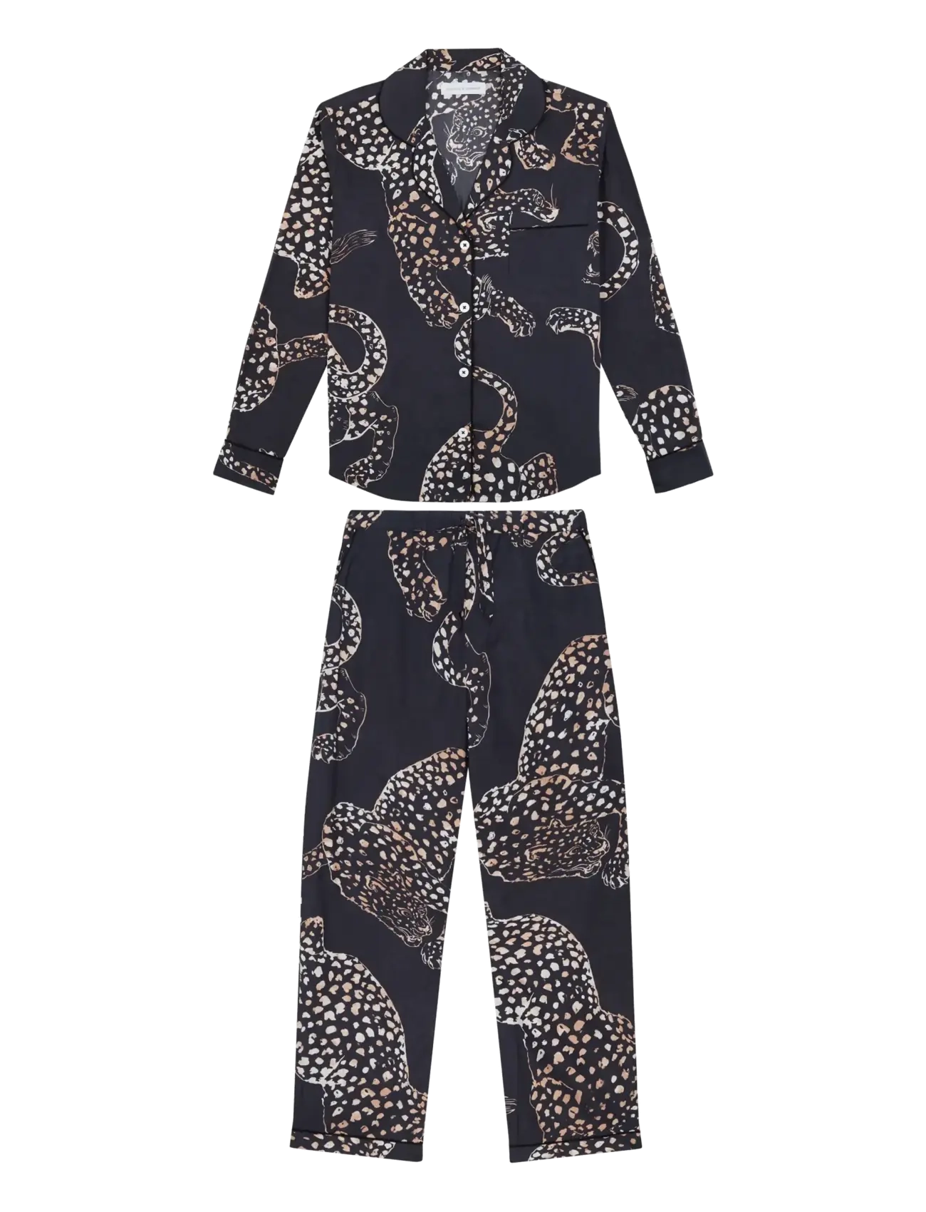 Desmond and Dempsey - Jag Long Pyjama Set - pyjamas - navy - 1