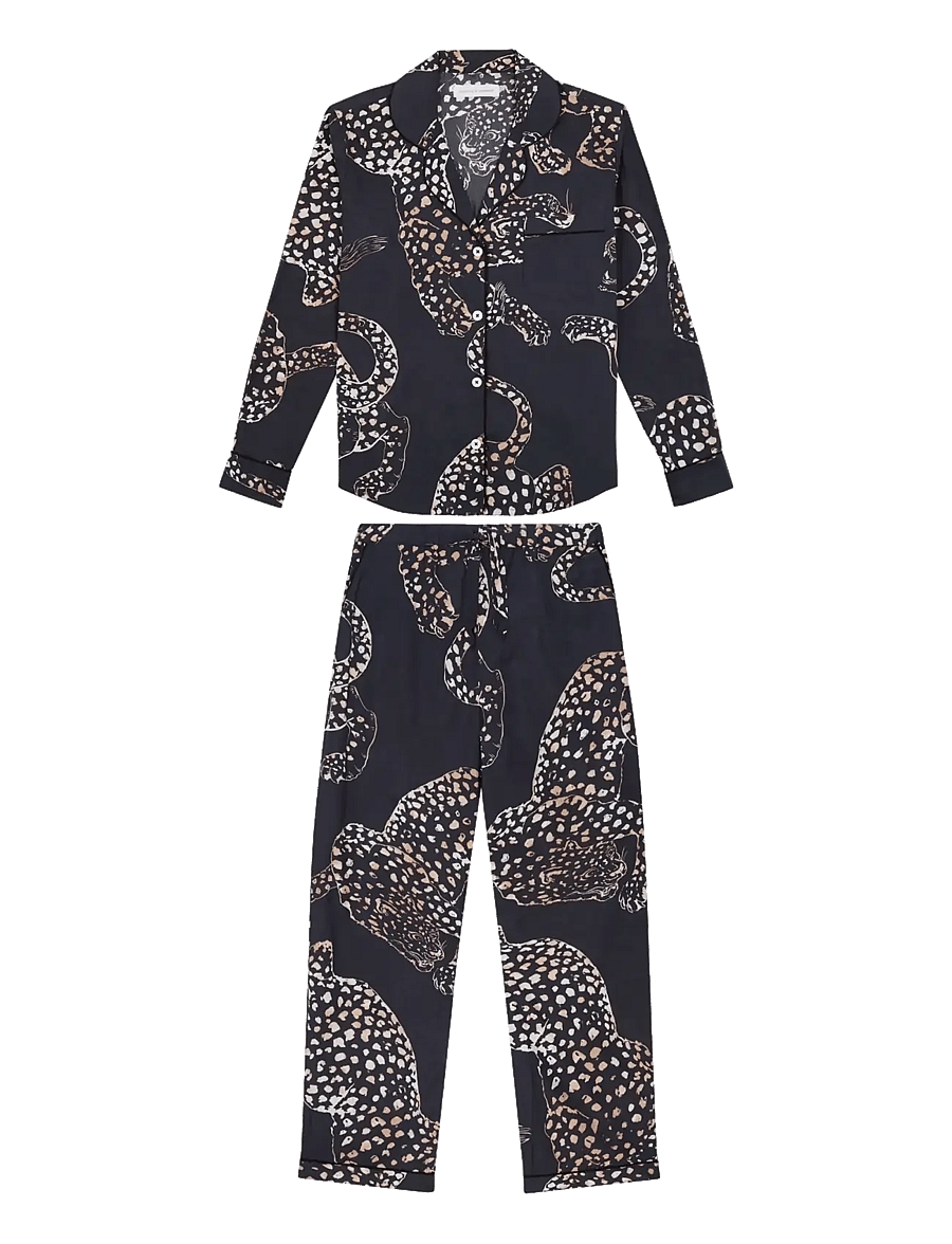 Desmond and Dempsey - Jag Long Pyjama Set - pyjamas - navy - 1