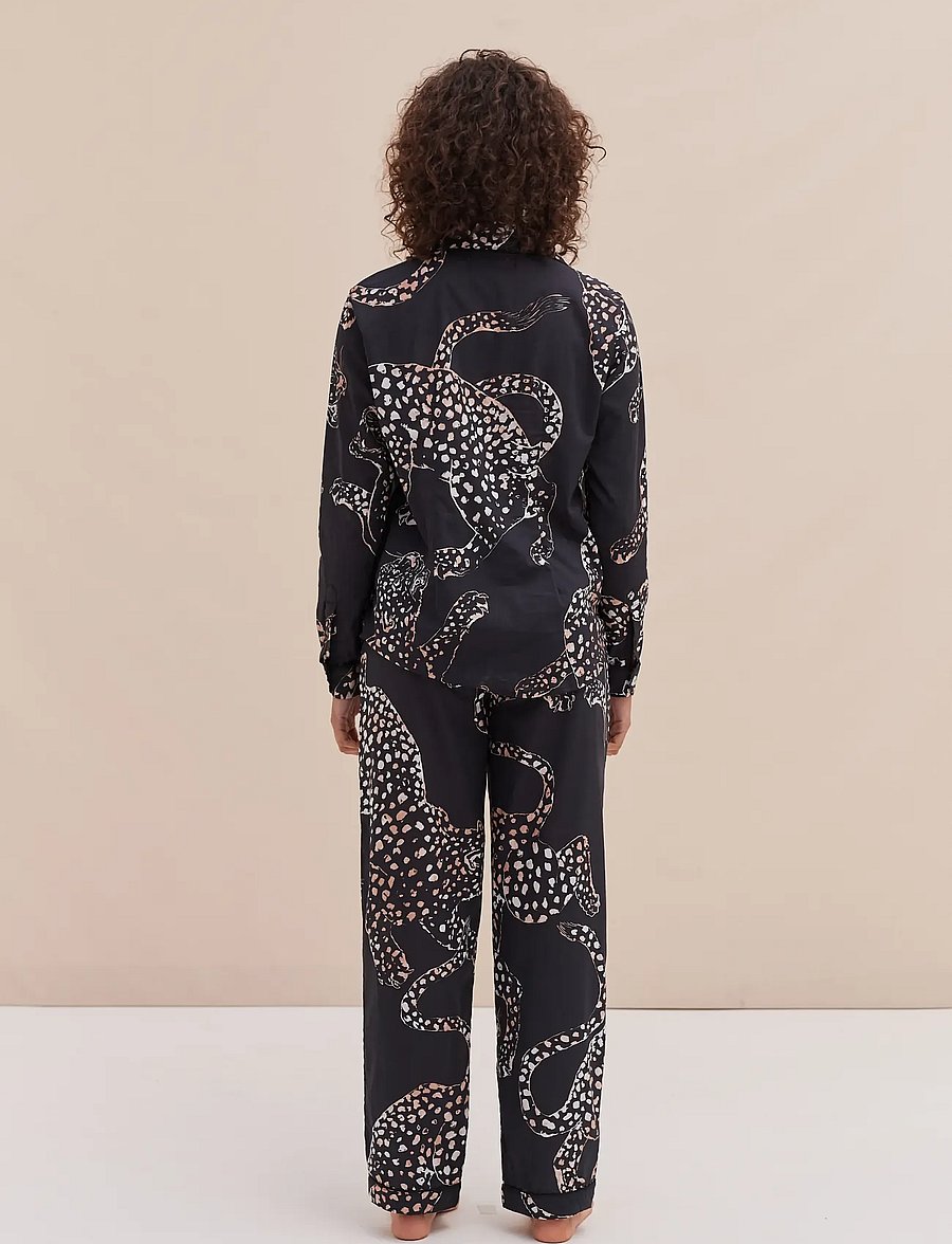 Desmond and Dempsey - Jag Long Pyjama Set - pyjamas - navy - 4