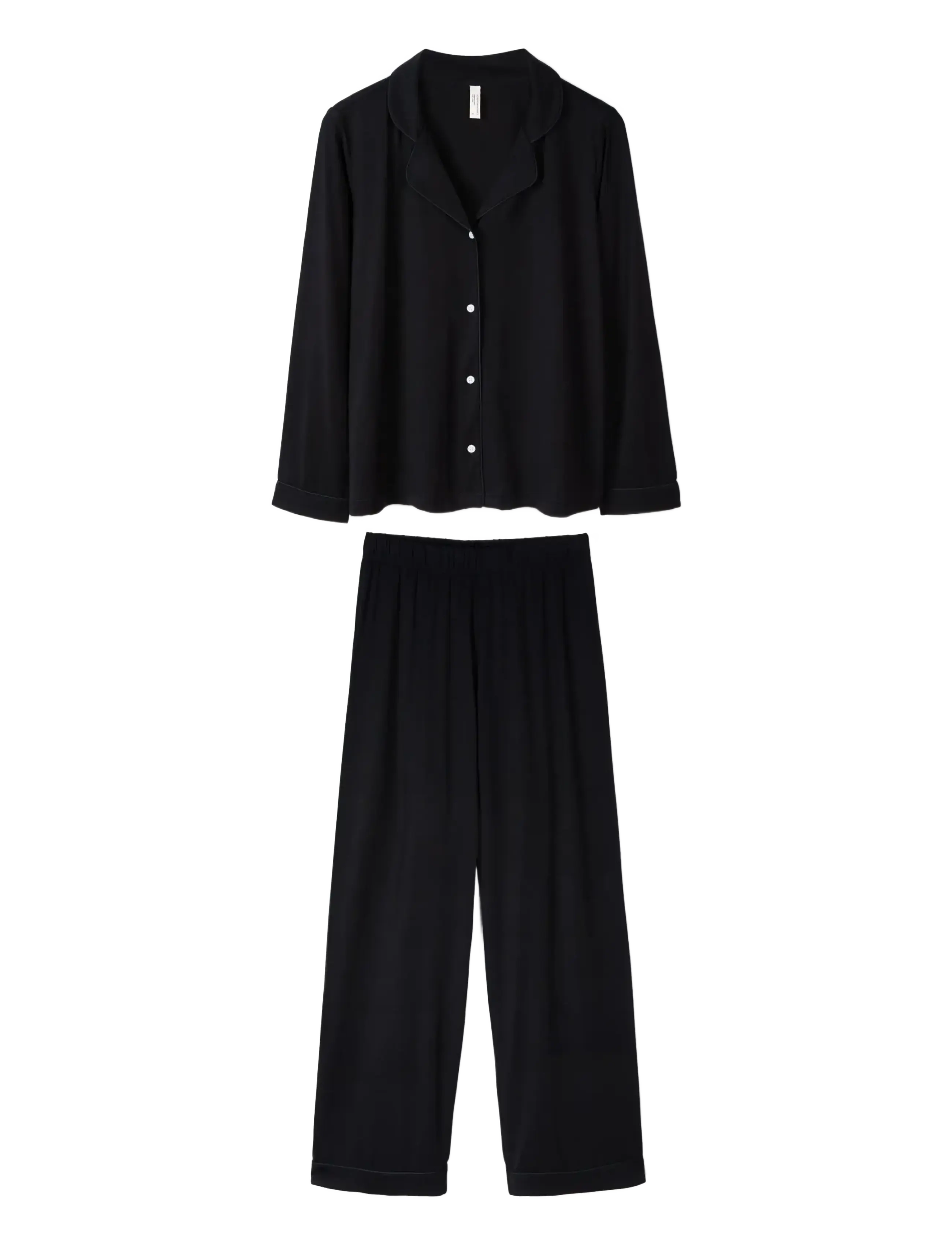 Desmond and Dempsey Tigress Jersey Long Pyjama Set - Apakšveļa - BLACK / black