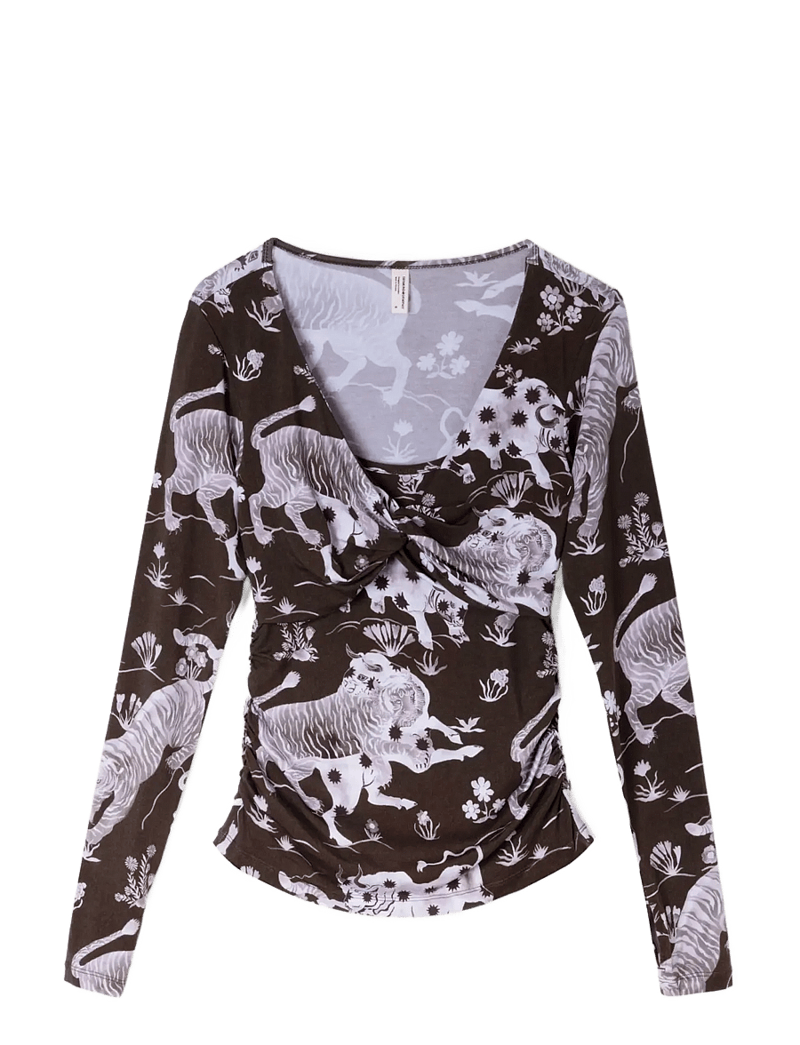 Desmond and Dempsey - Plain Jersey Twist Set - pyjamas - chocolate inverted - 1