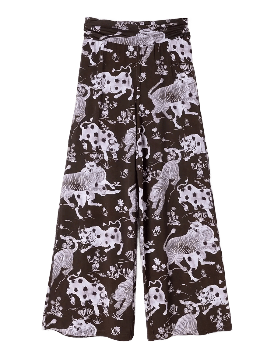 Desmond and Dempsey - Plain Jersey Twist Set - pyjamas - chocolate inverted - 2