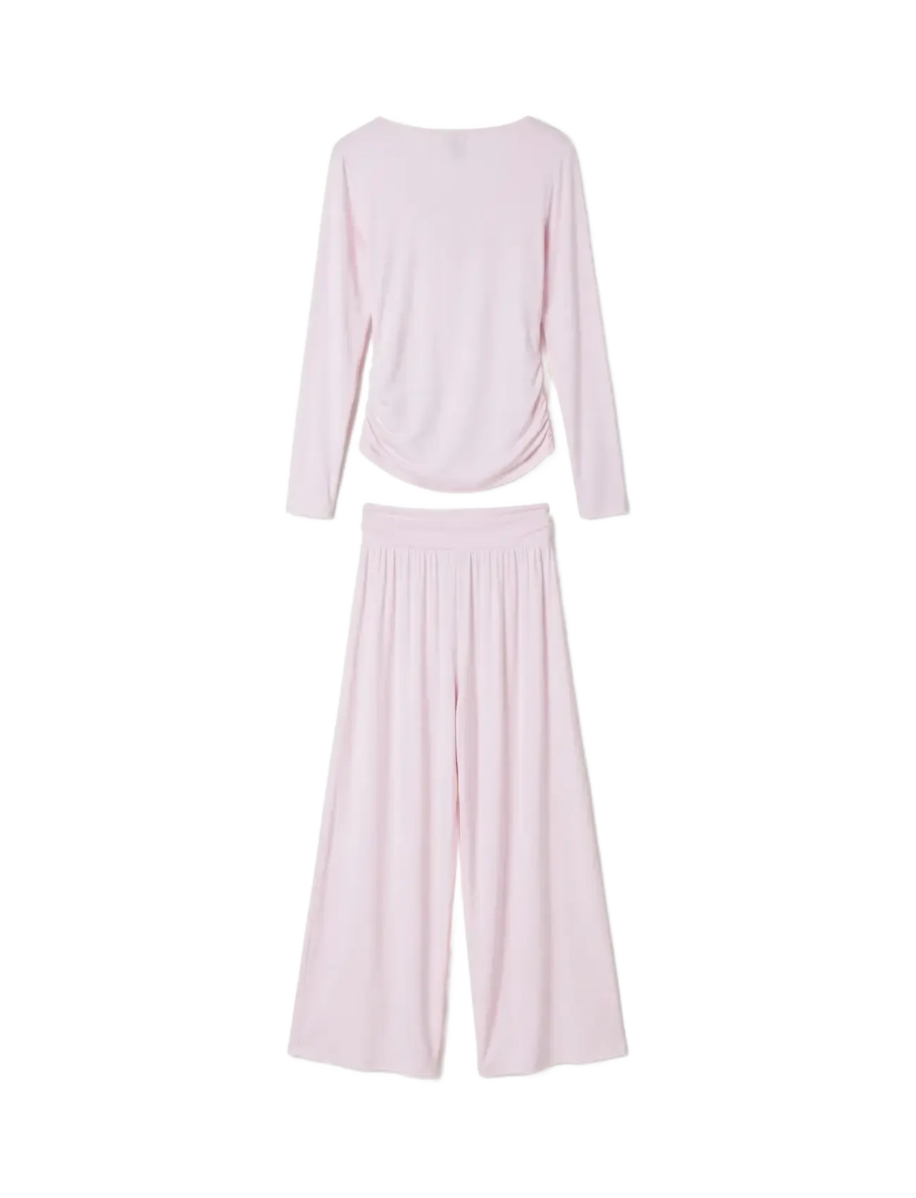 Desmond and Dempsey - Plain Jersey Twist Set - pyjamas - pink - 2