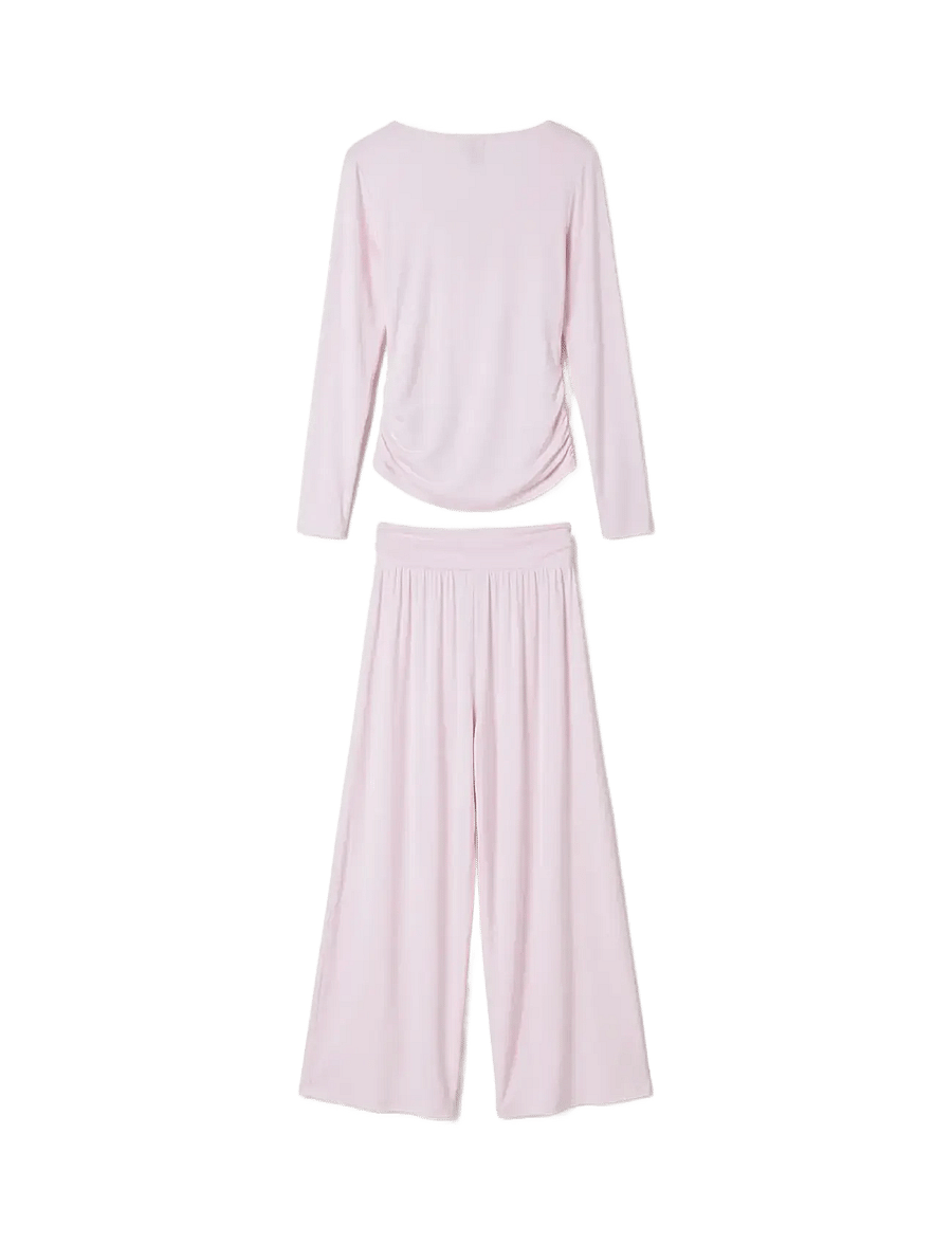 Desmond and Dempsey - Plain Jersey Twist Set - pyjamas - pink - 2
