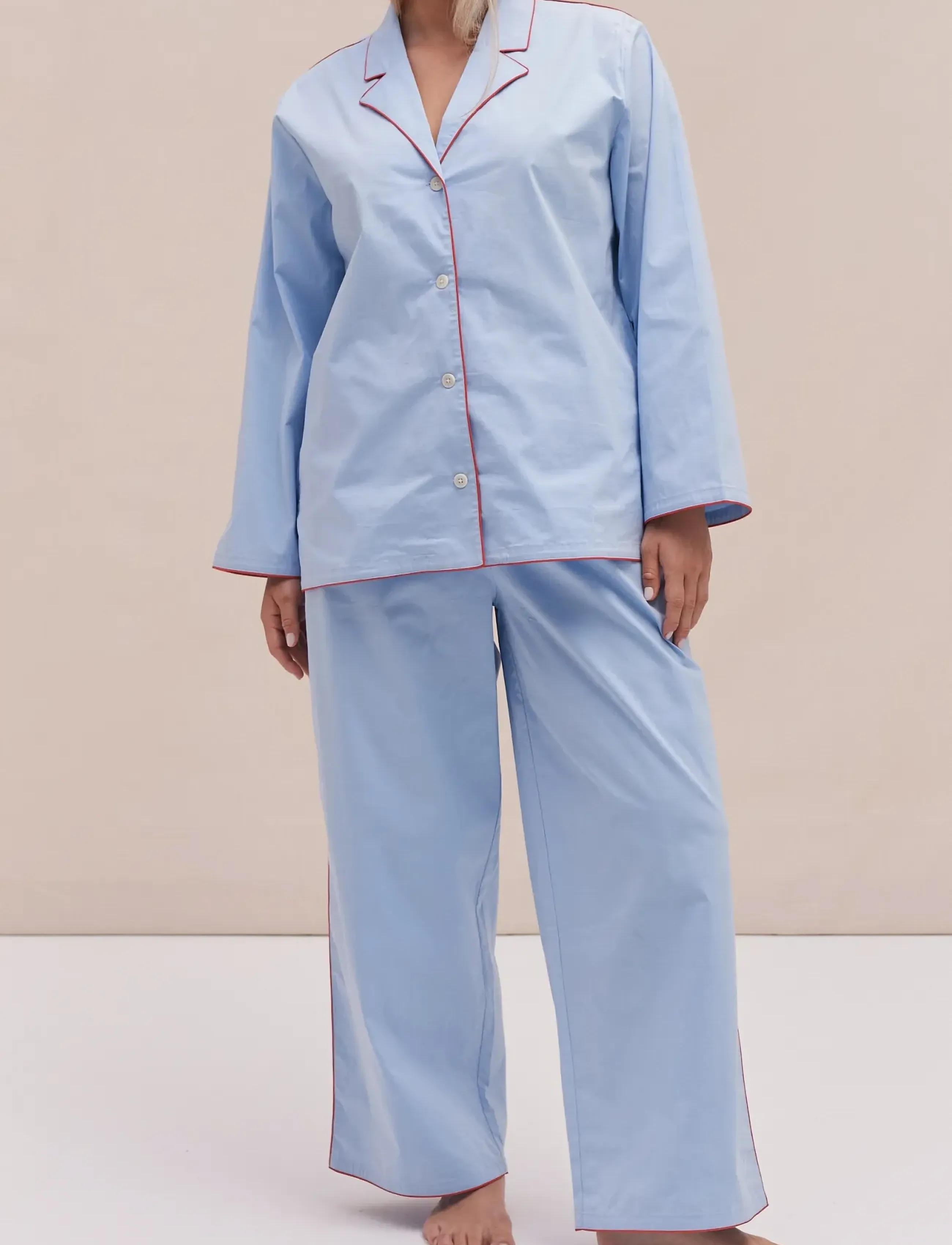 Desmond and Dempsey 402 Long Pyjama Set -  - BLUE / blue