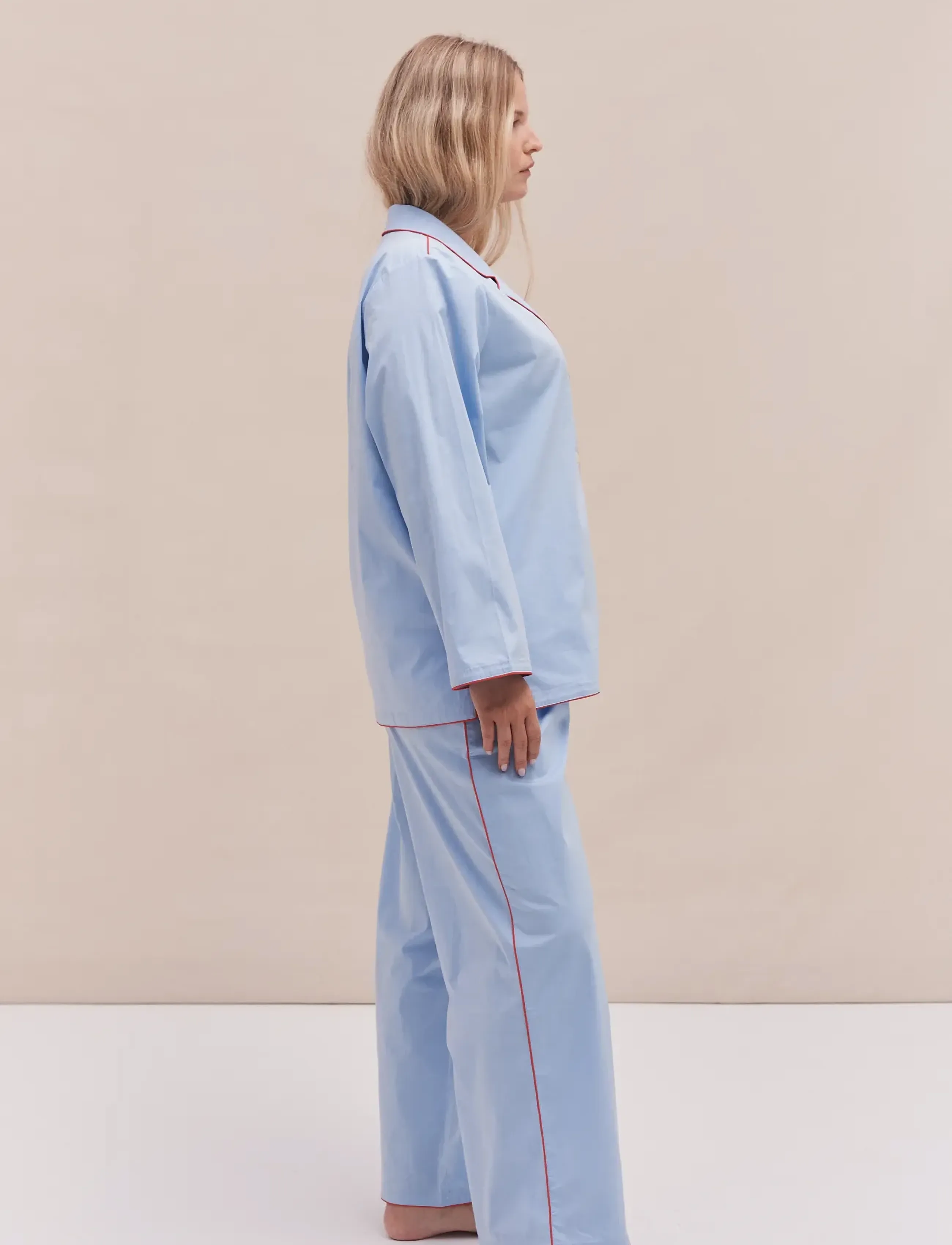 Desmond and Dempsey - 402 Long Pyjama Set - pyjamas - blue - 2