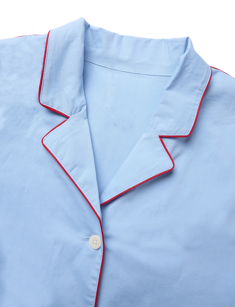 Desmond and Dempsey - 402 Long Pyjama Set - pyjamas - blue - 4