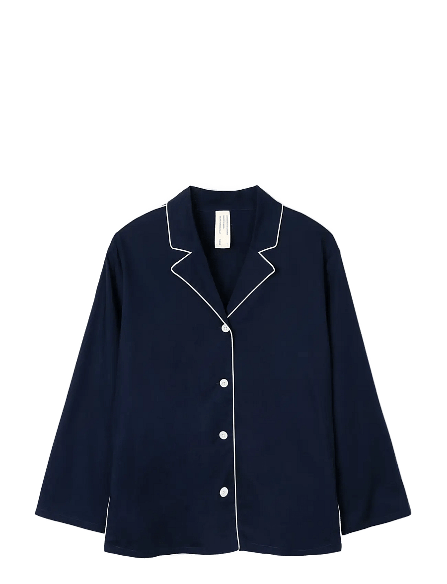 Desmond and Dempsey - 402 Long Pyjama Set - pyjamas - navy - 1